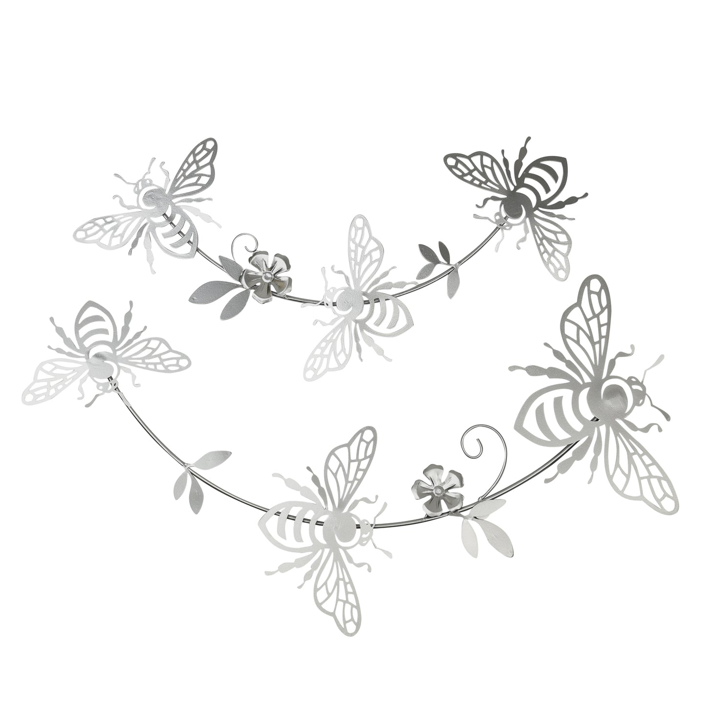 Bee Trail Silver Wall Art (Set of 2)