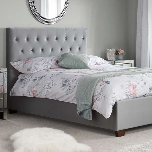 Cologne Grey Fabric Bed Frame