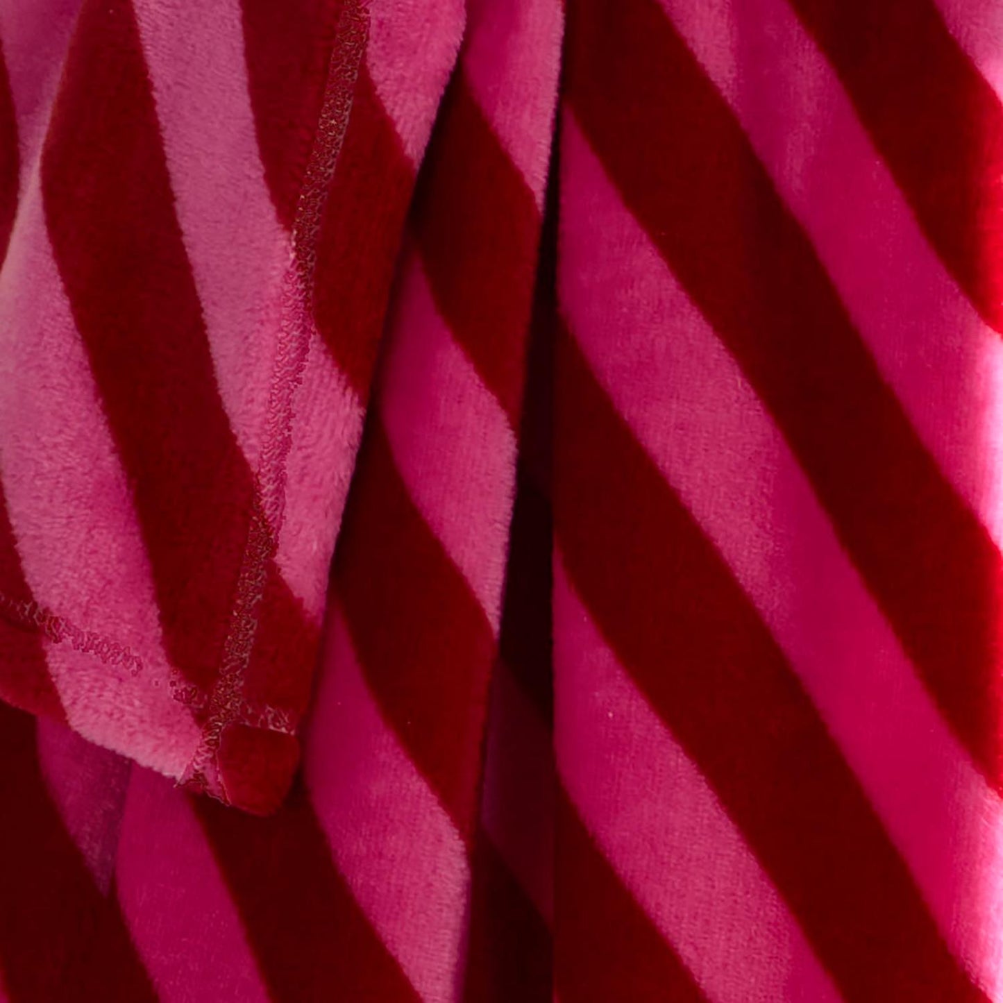 Candy Stripe Pink Fleece Throw