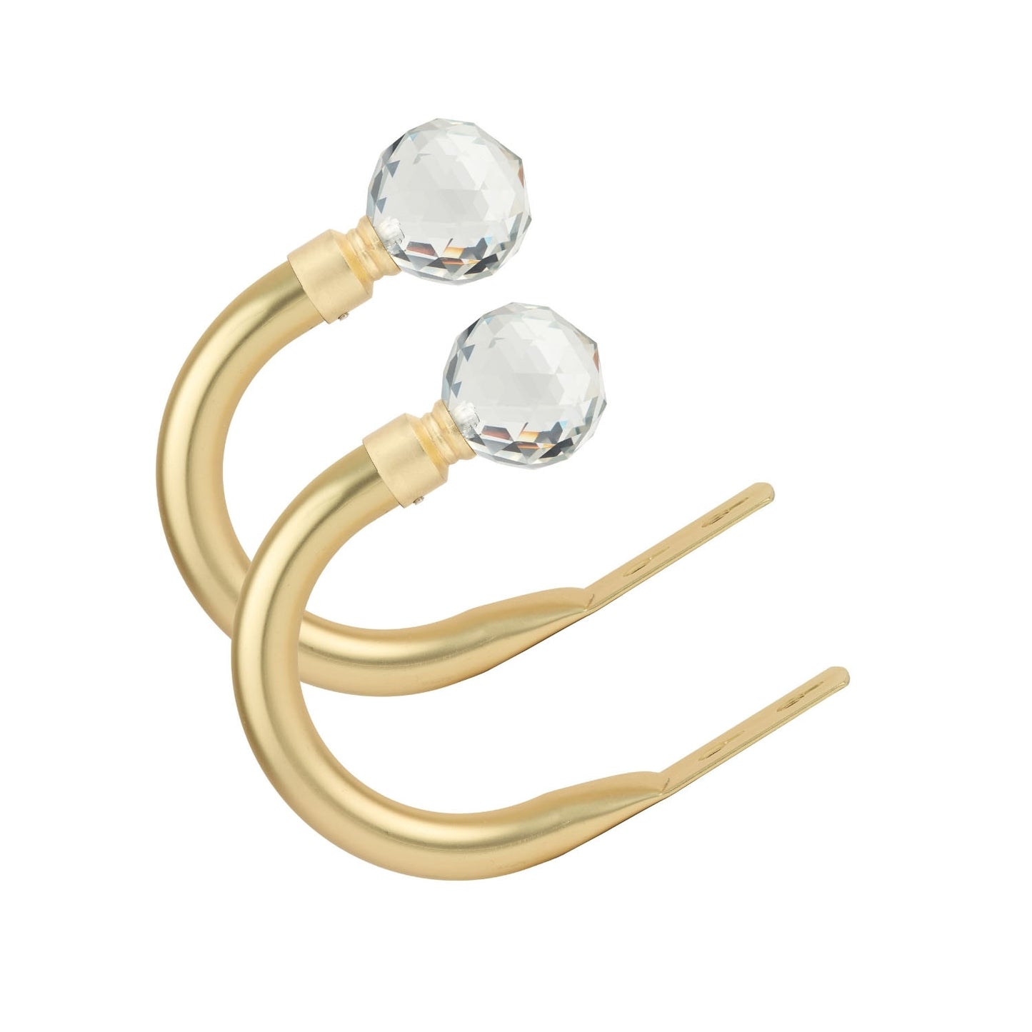Crystal Matt Gold Curtain Holdbacks (Pair)