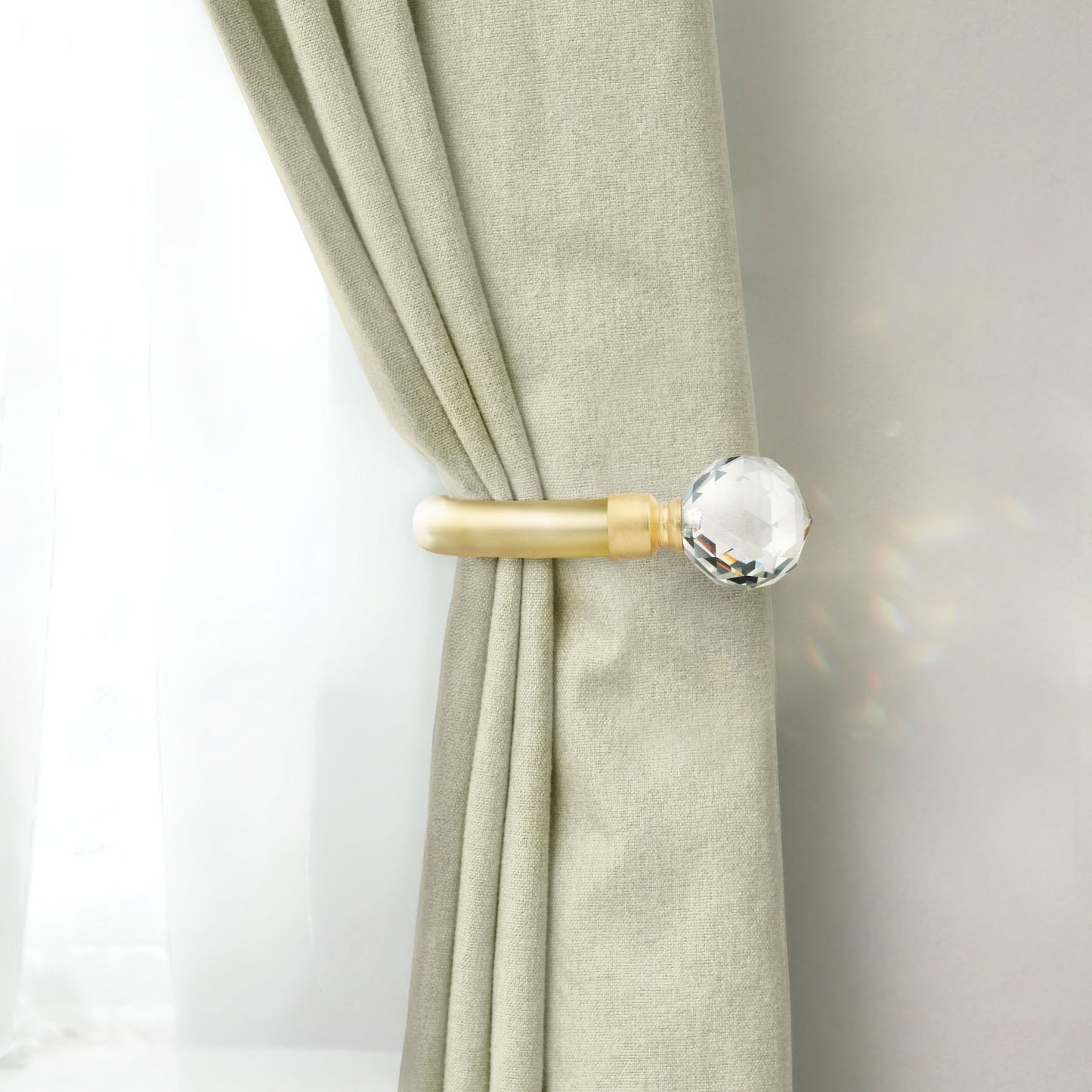 Crystal Matt Gold Curtain Holdbacks (Pair)