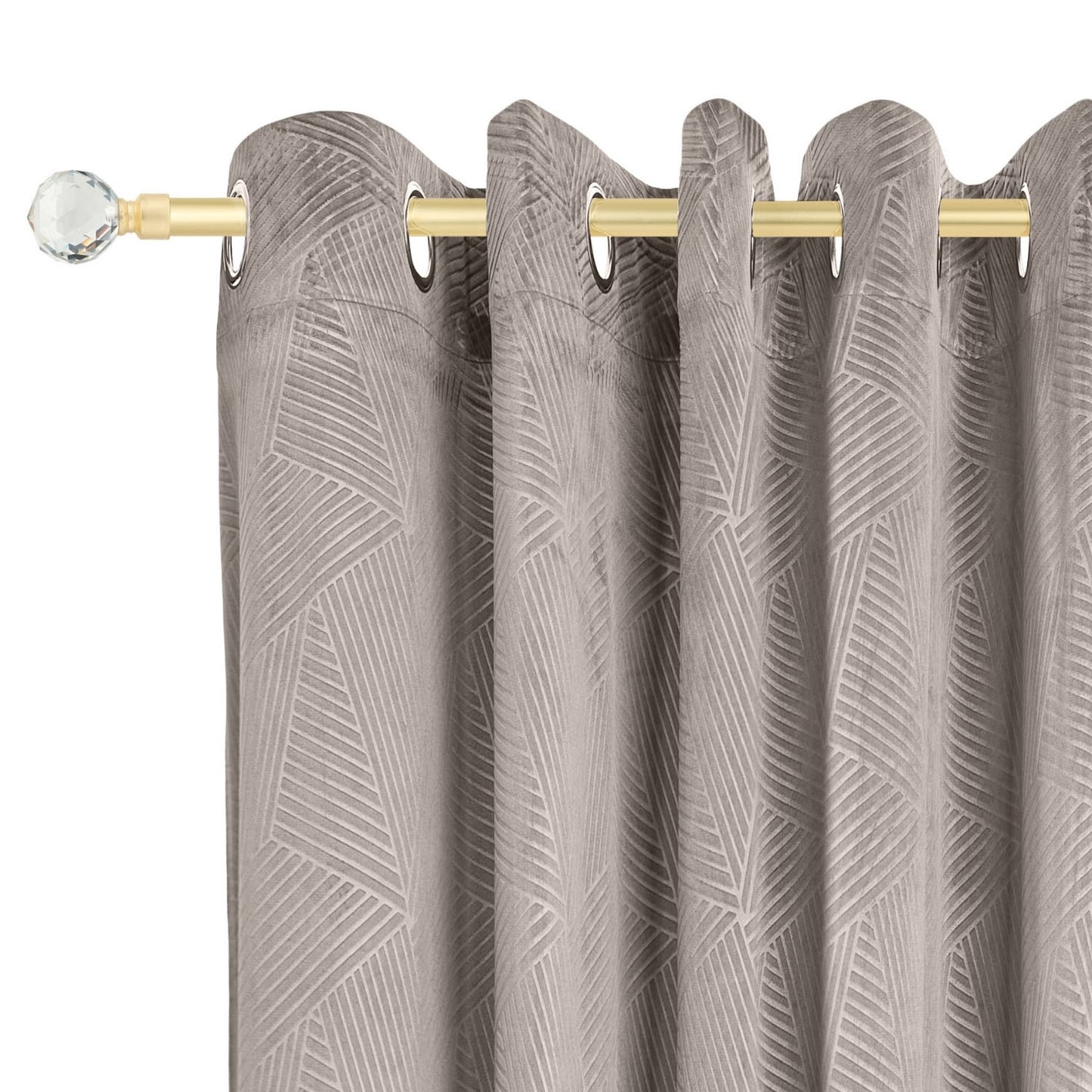 Crystal Matt Gold Extendable Curtain Pole