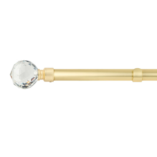 Crystal Matt Gold Extendable Curtain Pole