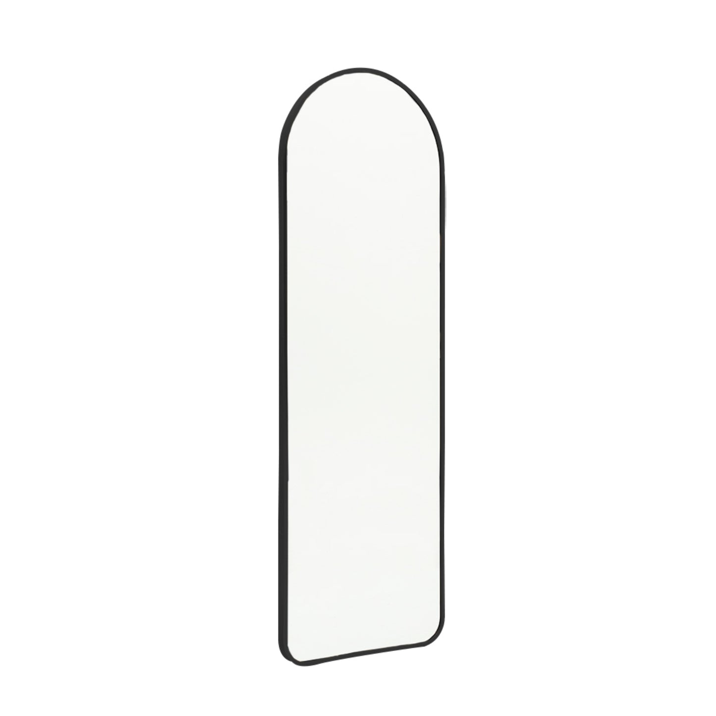 120cm Black Arched Full Length Wall Mirror