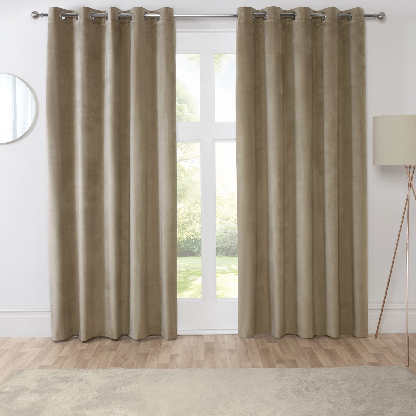 Casa Mocha Blackout Eyelet Curtains