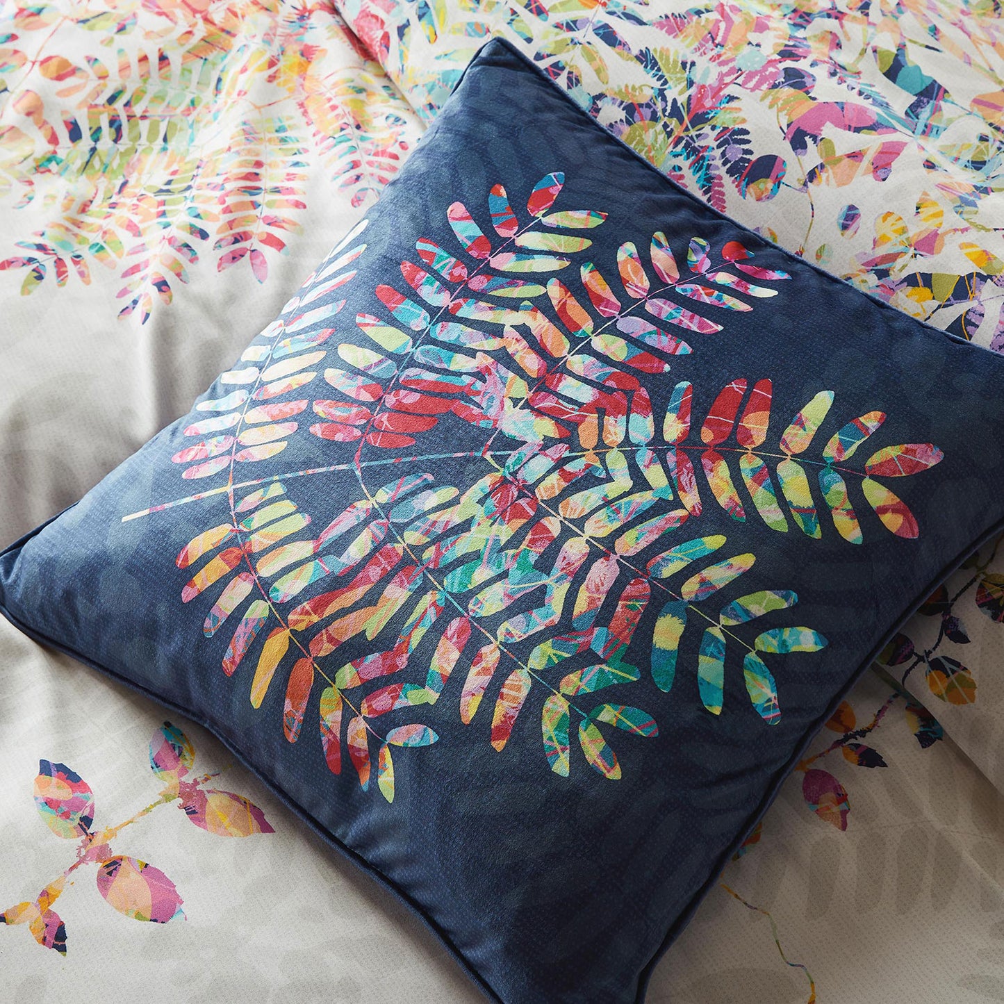 Clarissa Hulse Cascading Kaleidoscope Velvet Feather Cushion (50cm x 50cm)