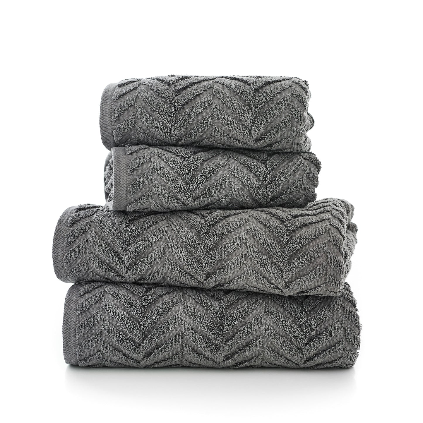 The Lyndon Company Catalonia 650GSM Sculpted Zero Twist Dark Grey Towels