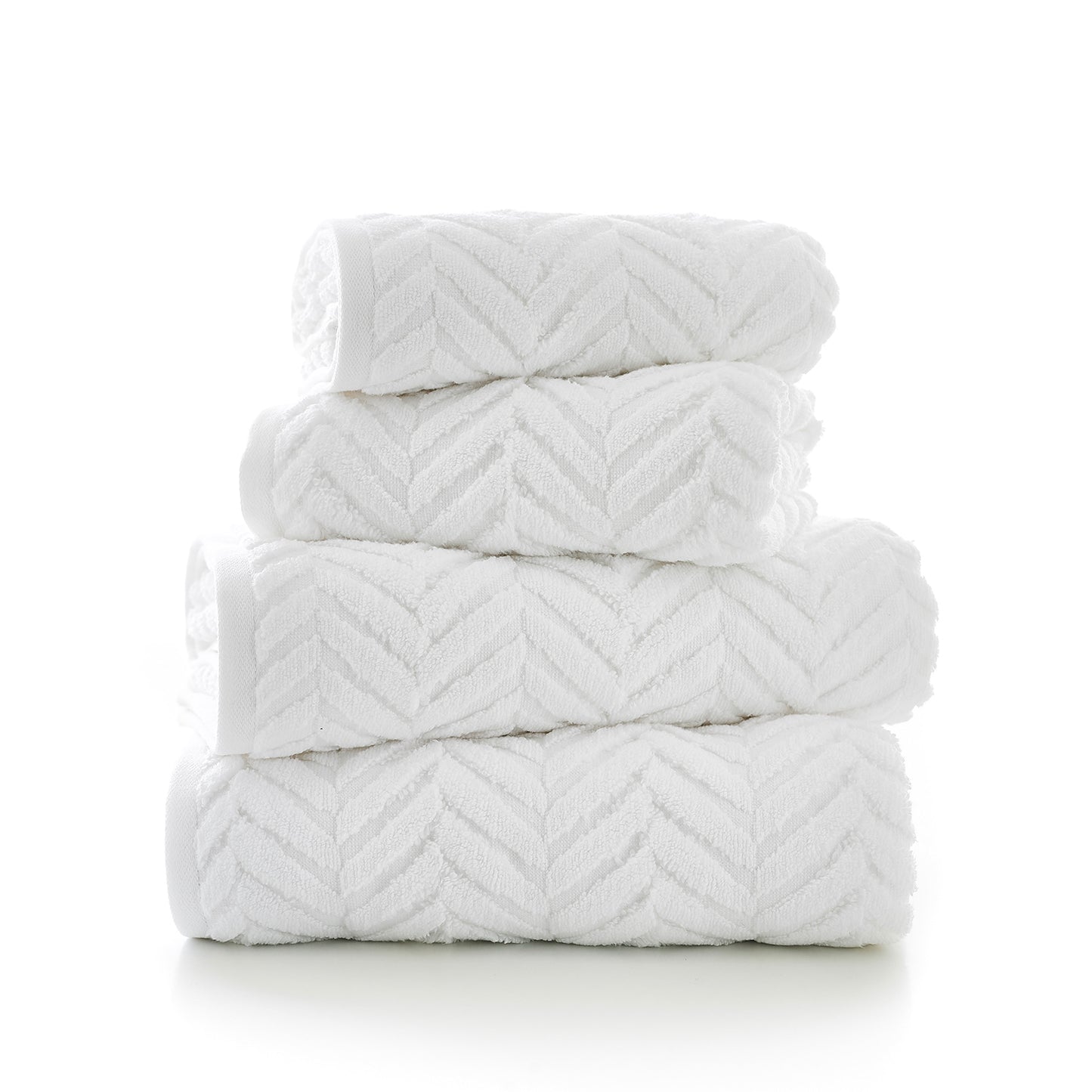 The Lyndon Company Catalonia 650GSM Sculpted Zero Twist White Towels