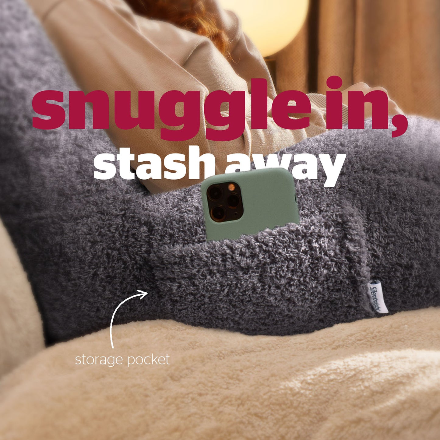 Silentnight Grey Cosy Cuddle Cushion