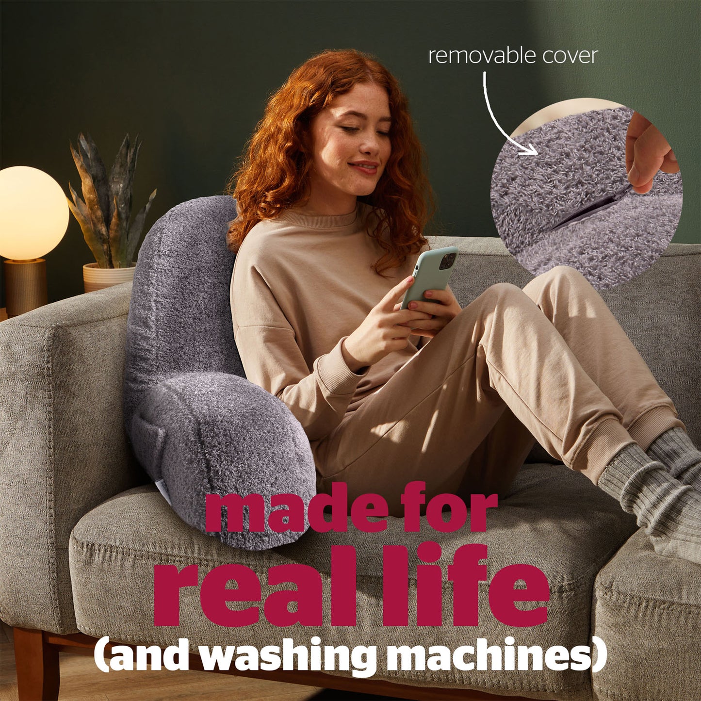 Silentnight Grey Cosy Cuddle Cushion