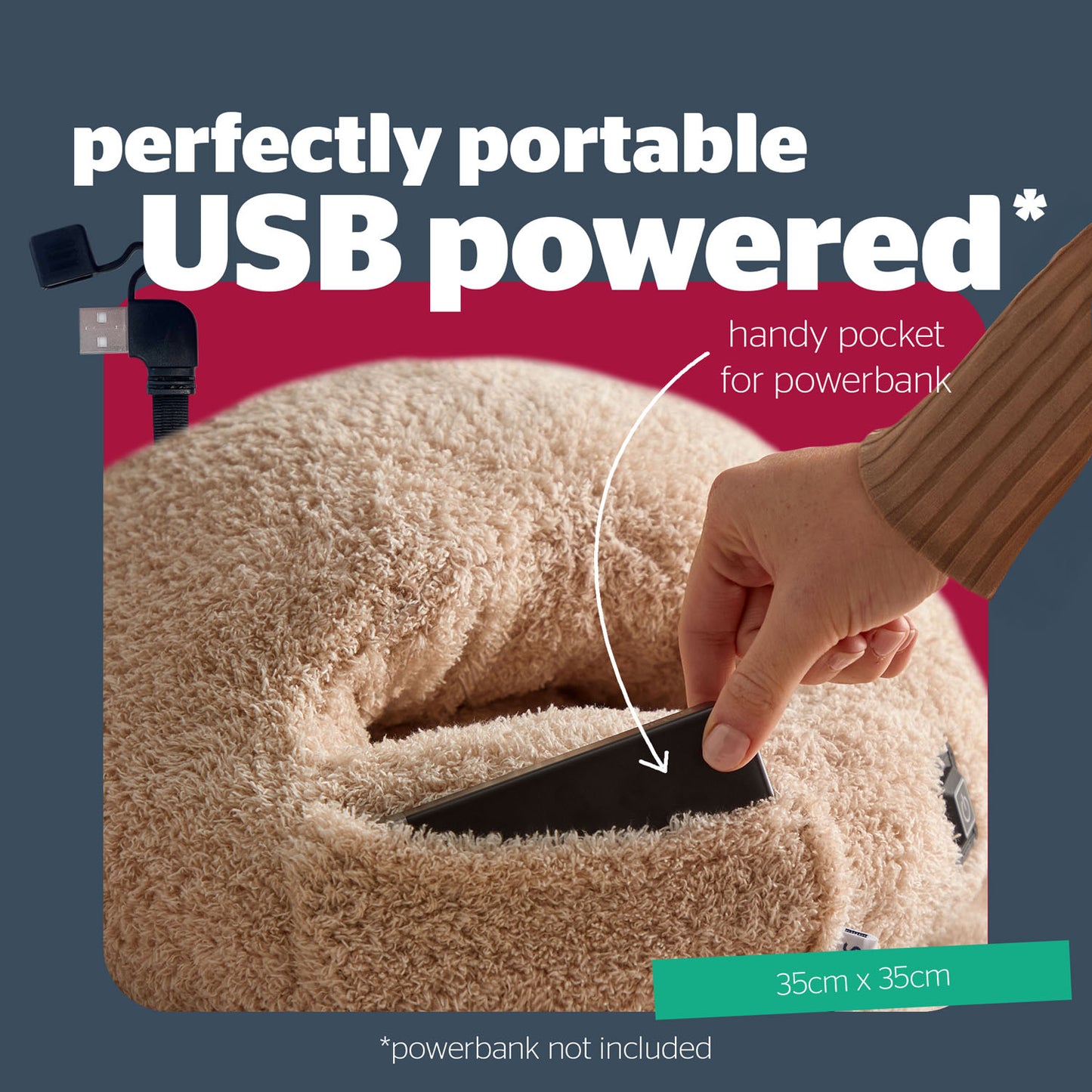 Silentnight Natural Cosy Cuddles USB Foot Warmer
