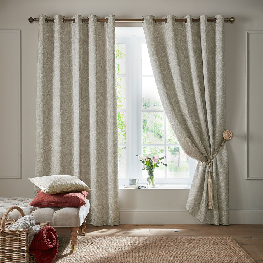 Laura Ashley Coulderton Natural Eyelet Curtain