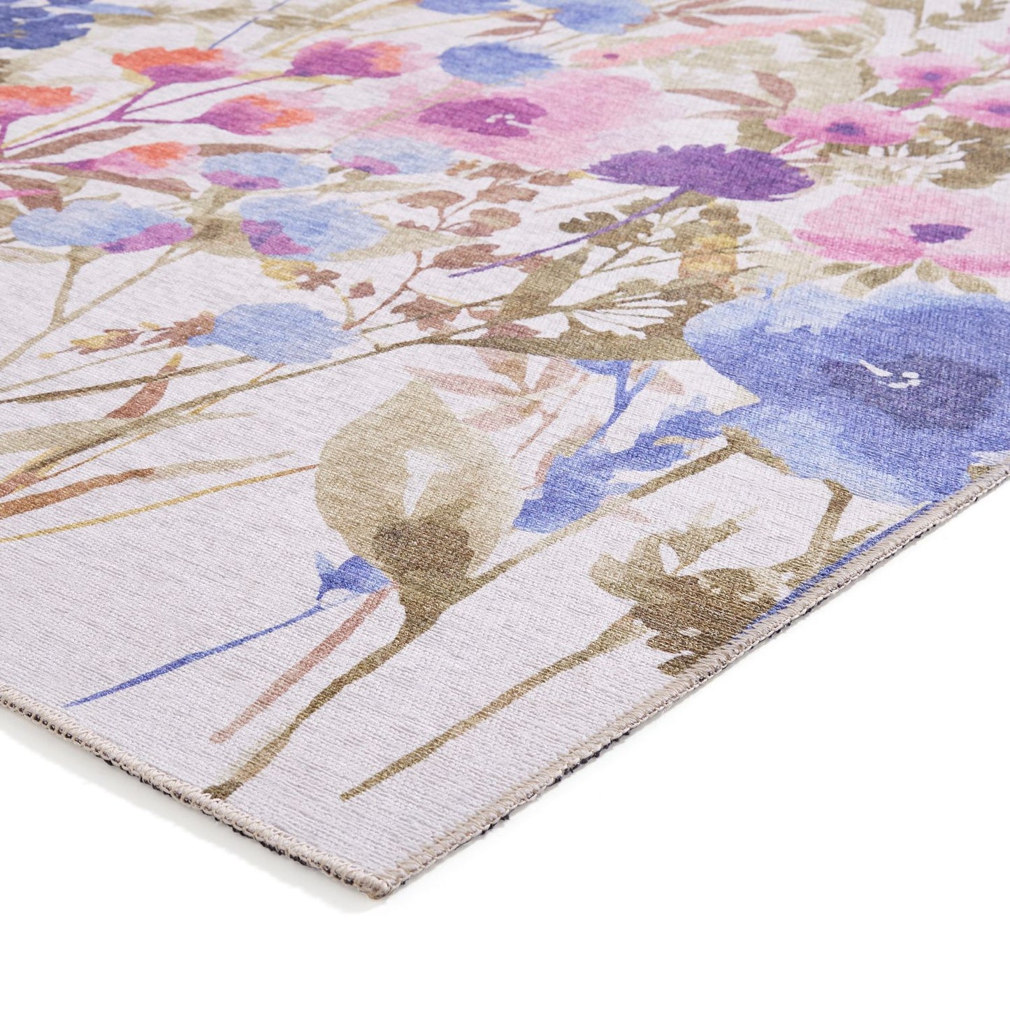 Catherine Lansfield Country Floral Purple Rug