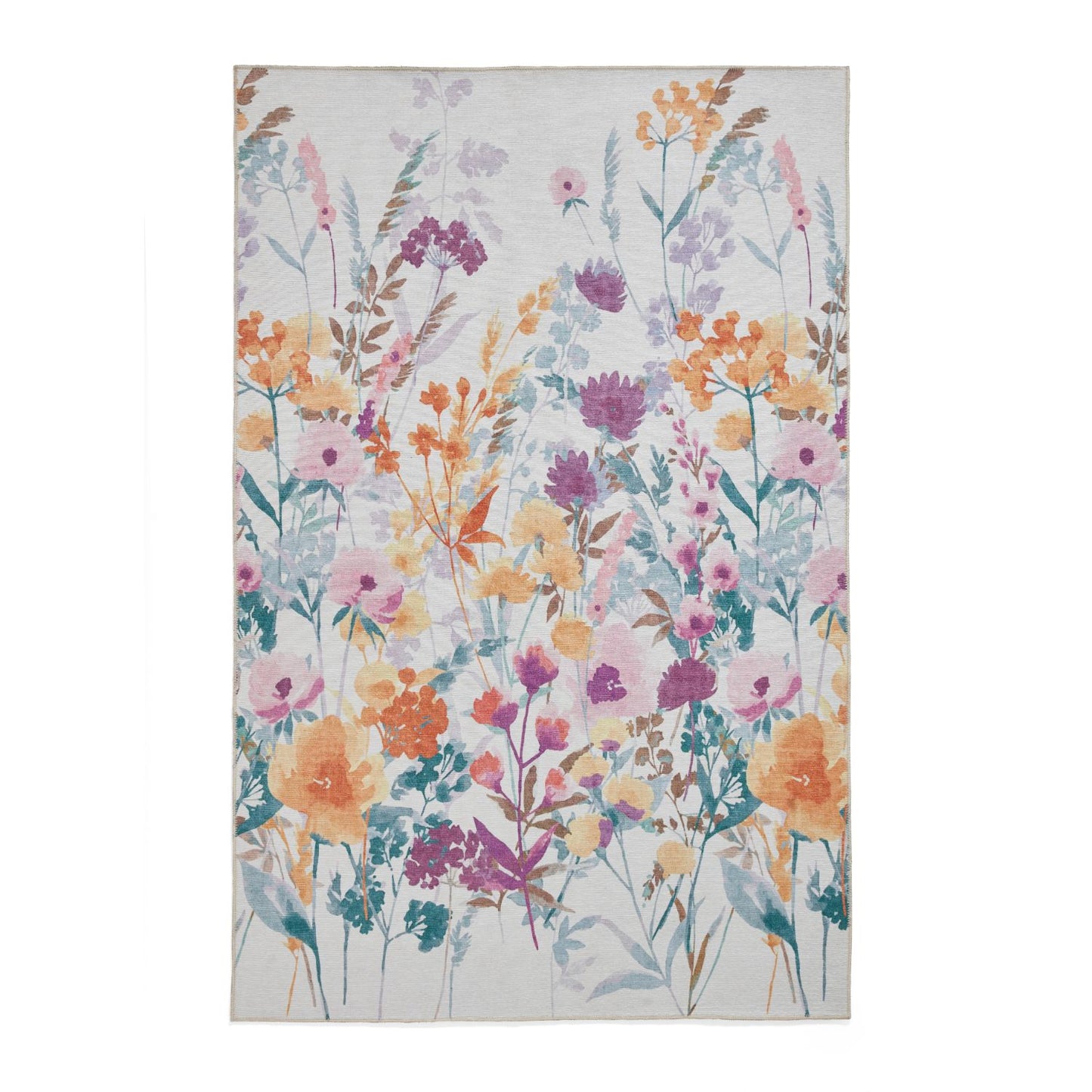 Catherine Lansfield Country Floral Yellow Rug