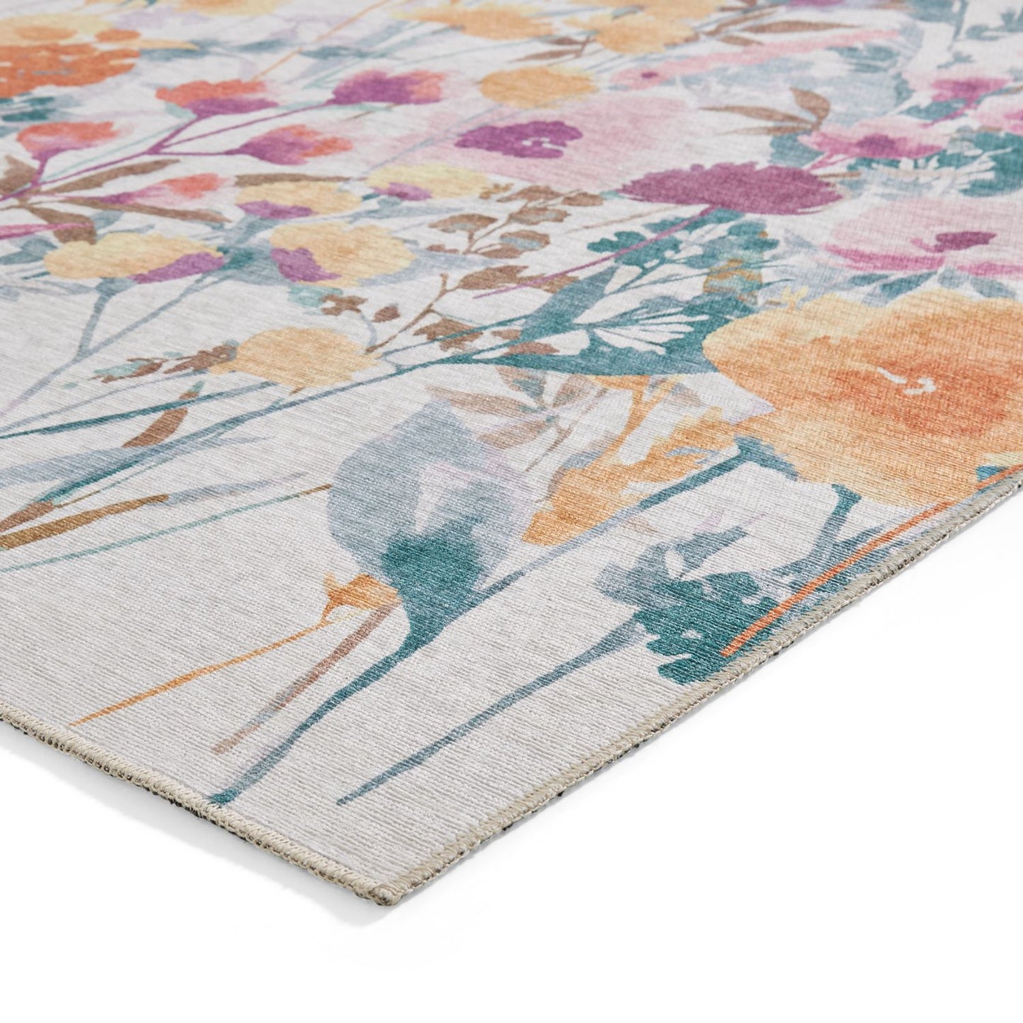 Catherine Lansfield Country Floral Yellow Rug