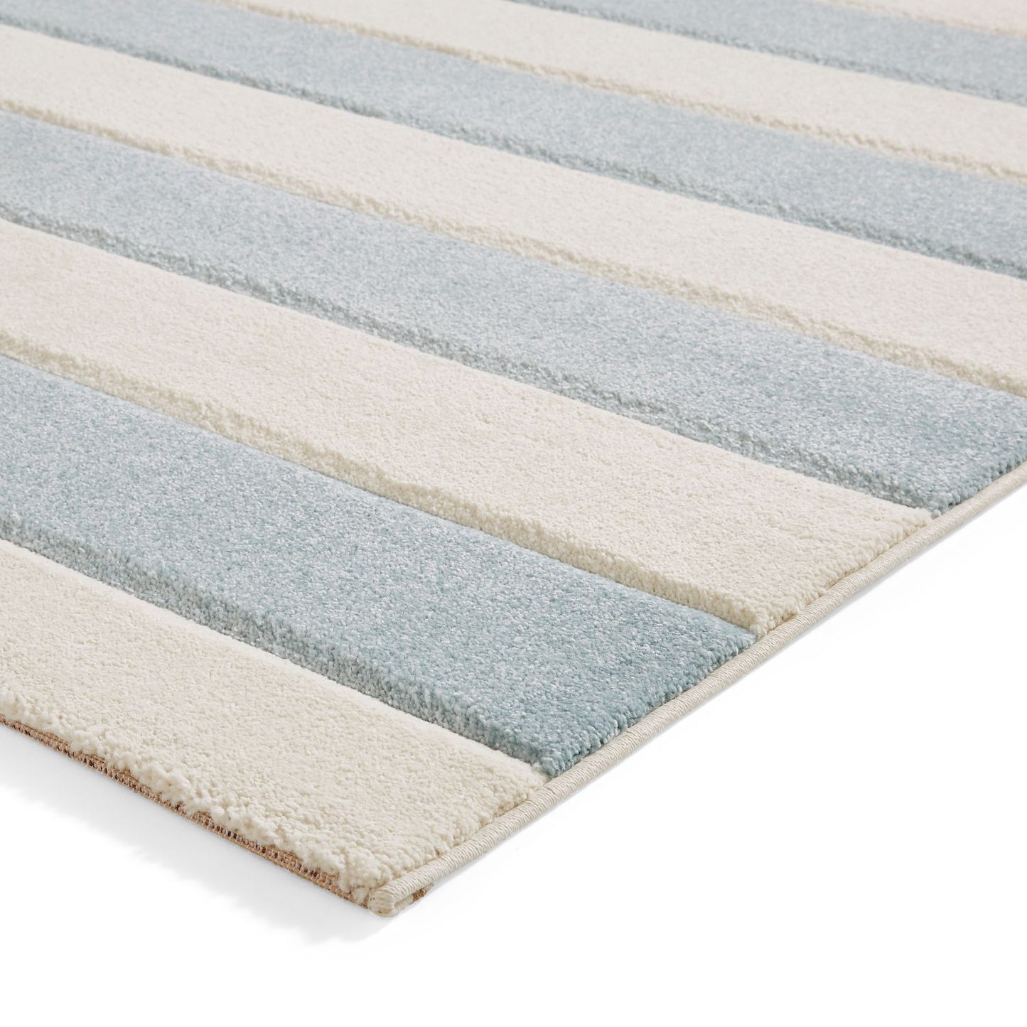 Catherine Lansfield Cove Stripe Blue Rug