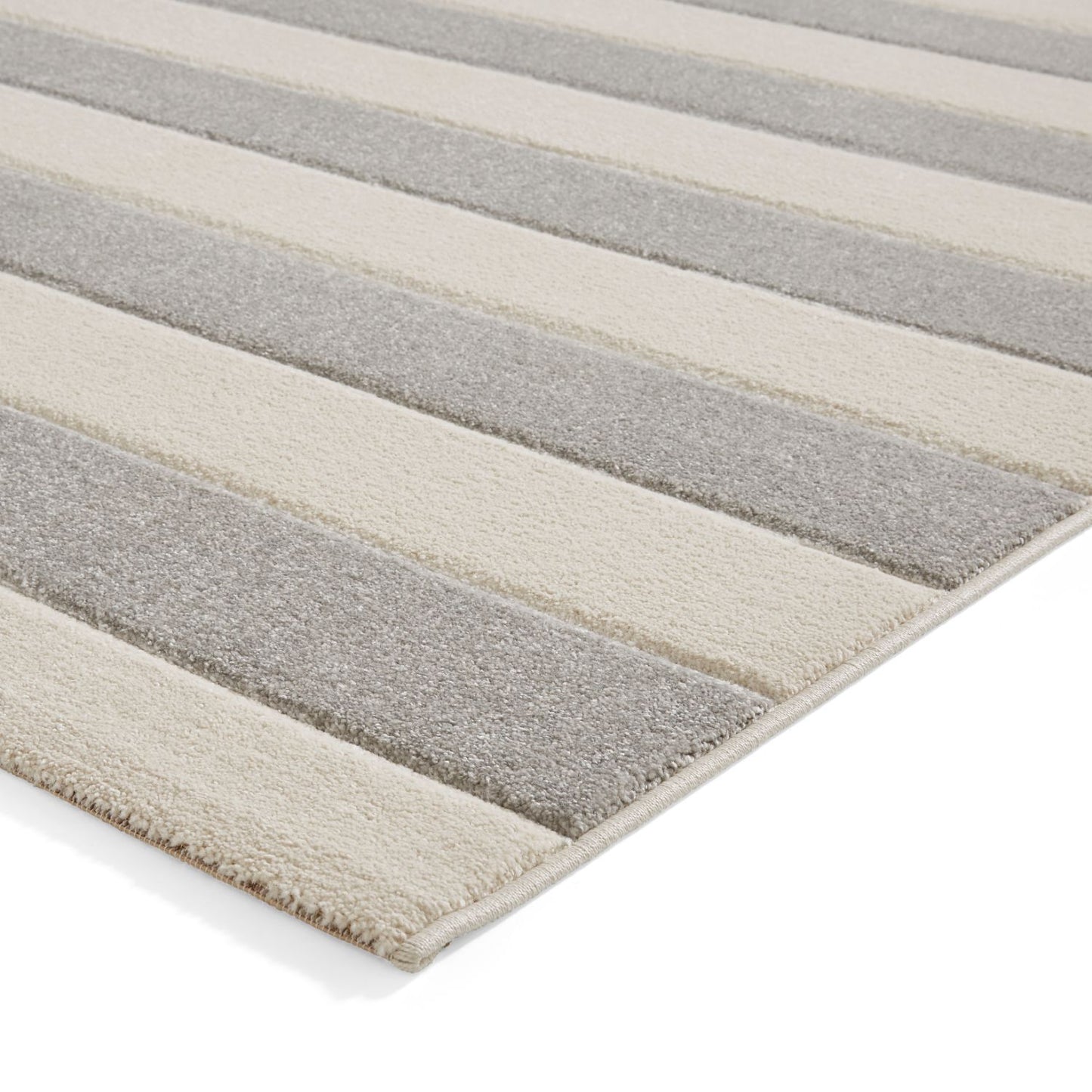 Catherine Lansfield Cove Stripe Grey Rug