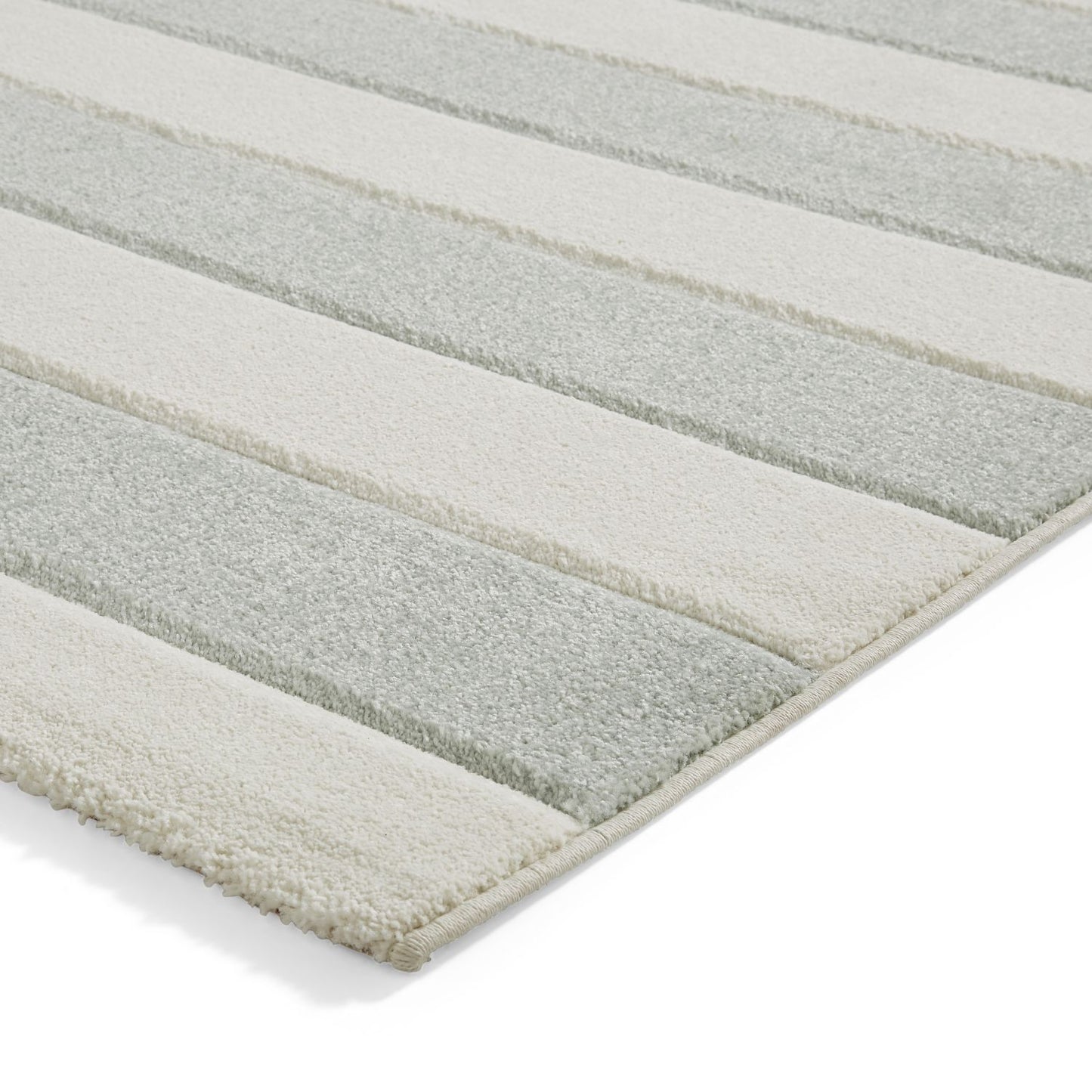 Catherine Lansfield Cove Stripe Sage Green Rug