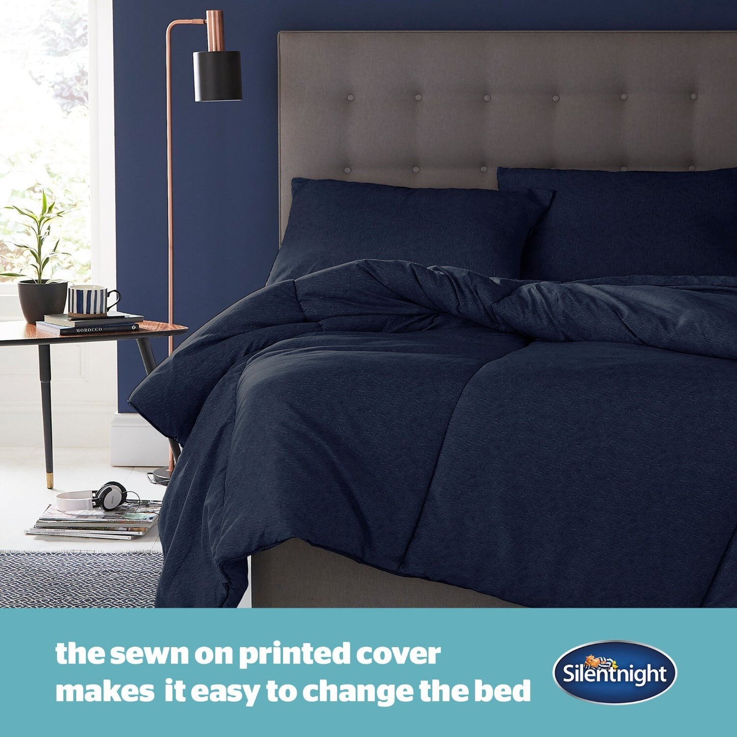 Silentnight Navy Coverless 10.5 Tog Duvet And Pillowcase