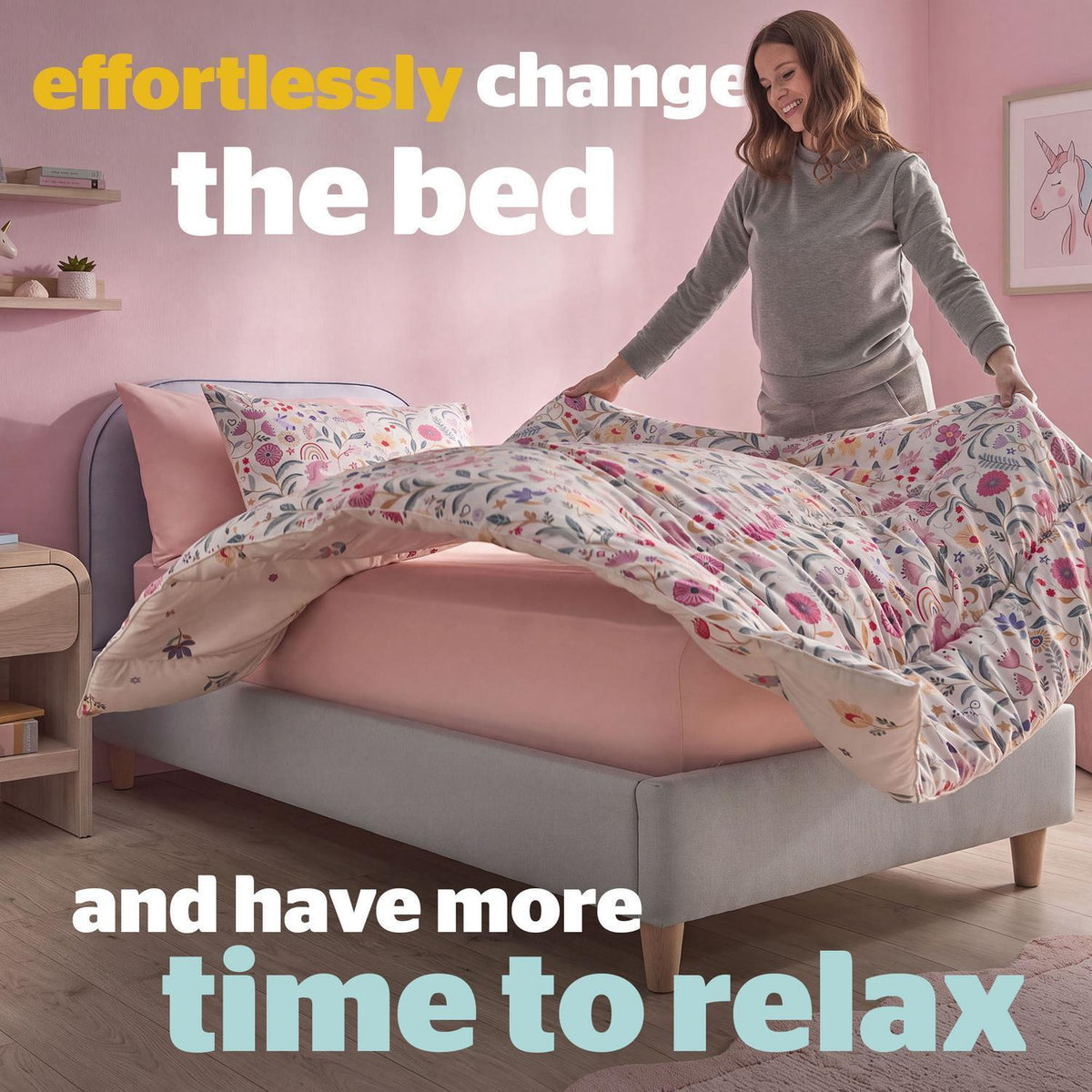 Silentnight Healthy Growth Unicorn Print 10.5 Tog Coverless Duvet