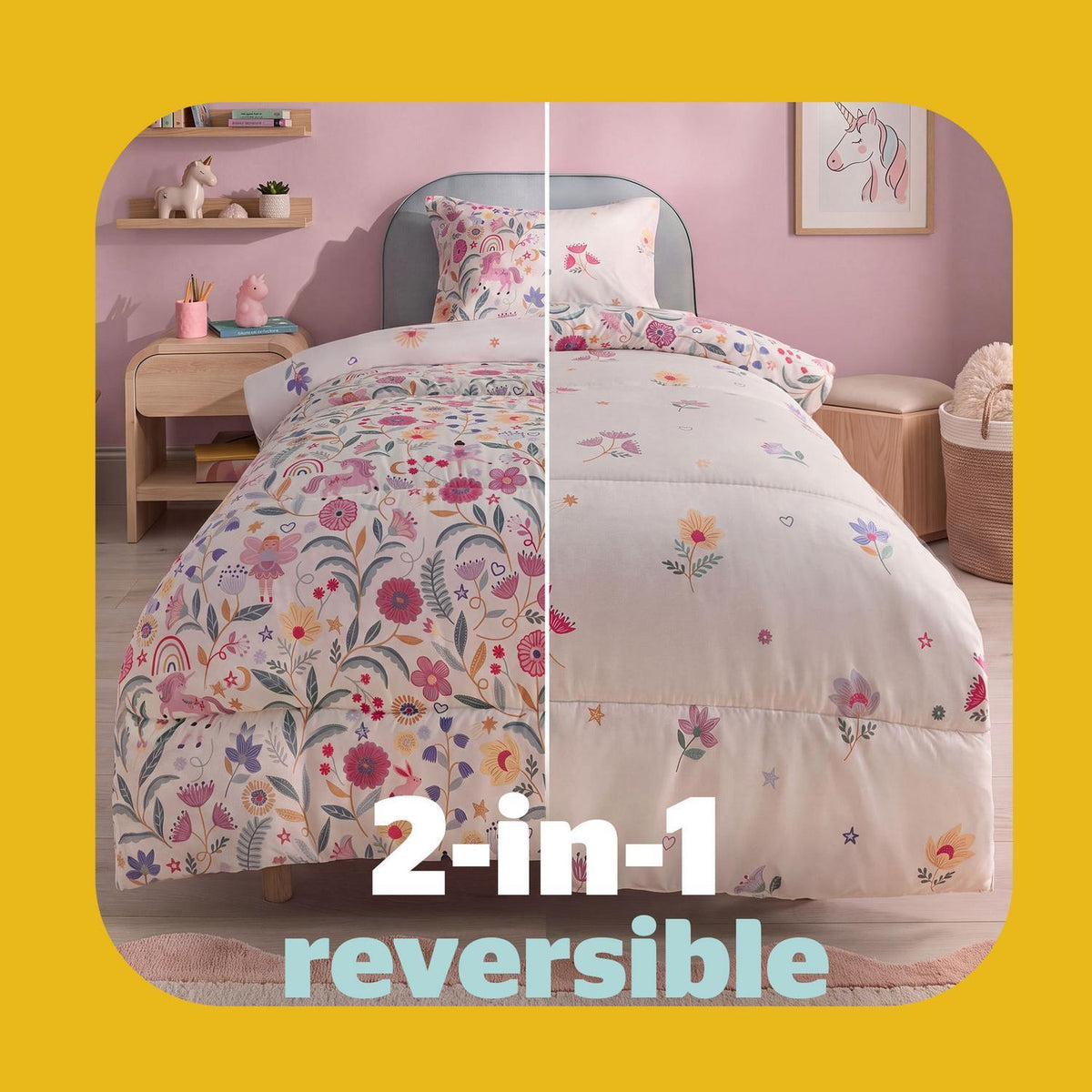 Silentnight Healthy Growth Unicorn Print 10.5 Tog Coverless Duvet
