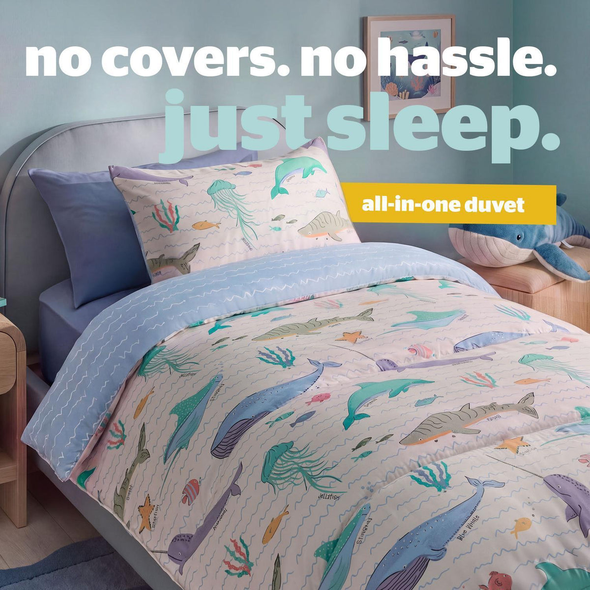 Silentnight Healthy Growth Under The Sea Print 10.5 Tog Coverless Duvet