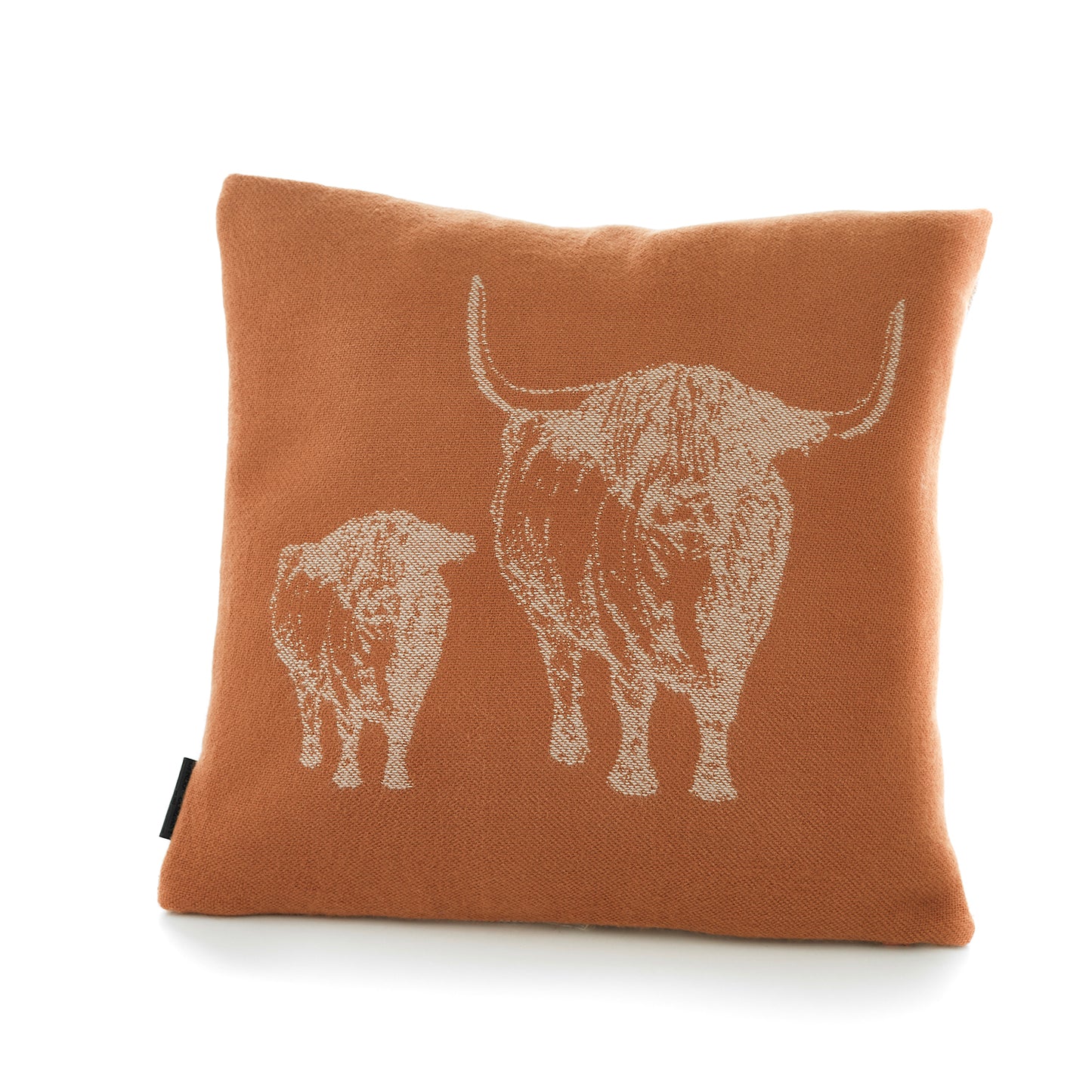 The Lyndon Company Cow and Calf Paprika Soft Knitted Cushion (45cm x 45cm)
