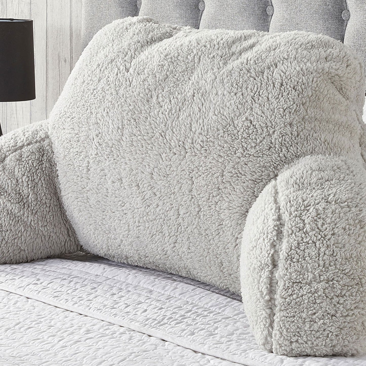 Teddy Fleece Grey Cuddle Cushion