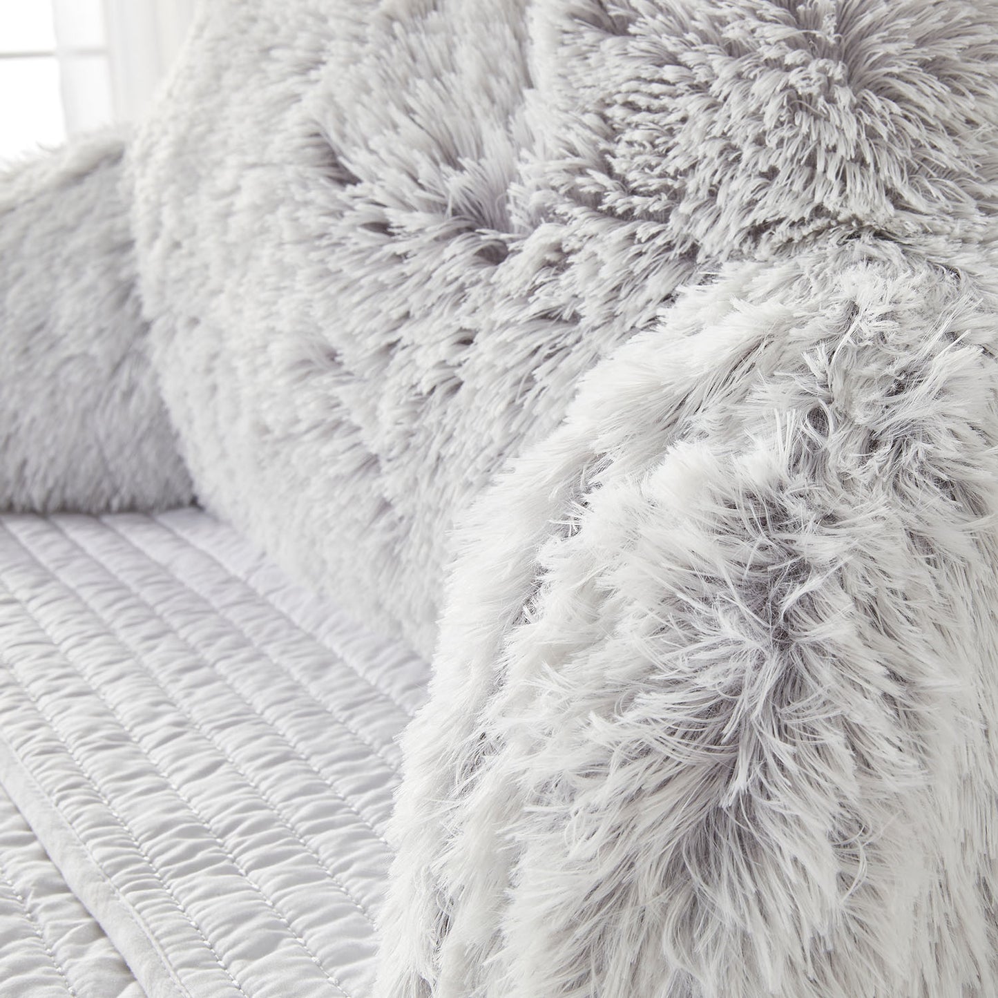 Long Hair Grey Cuddle Cushion