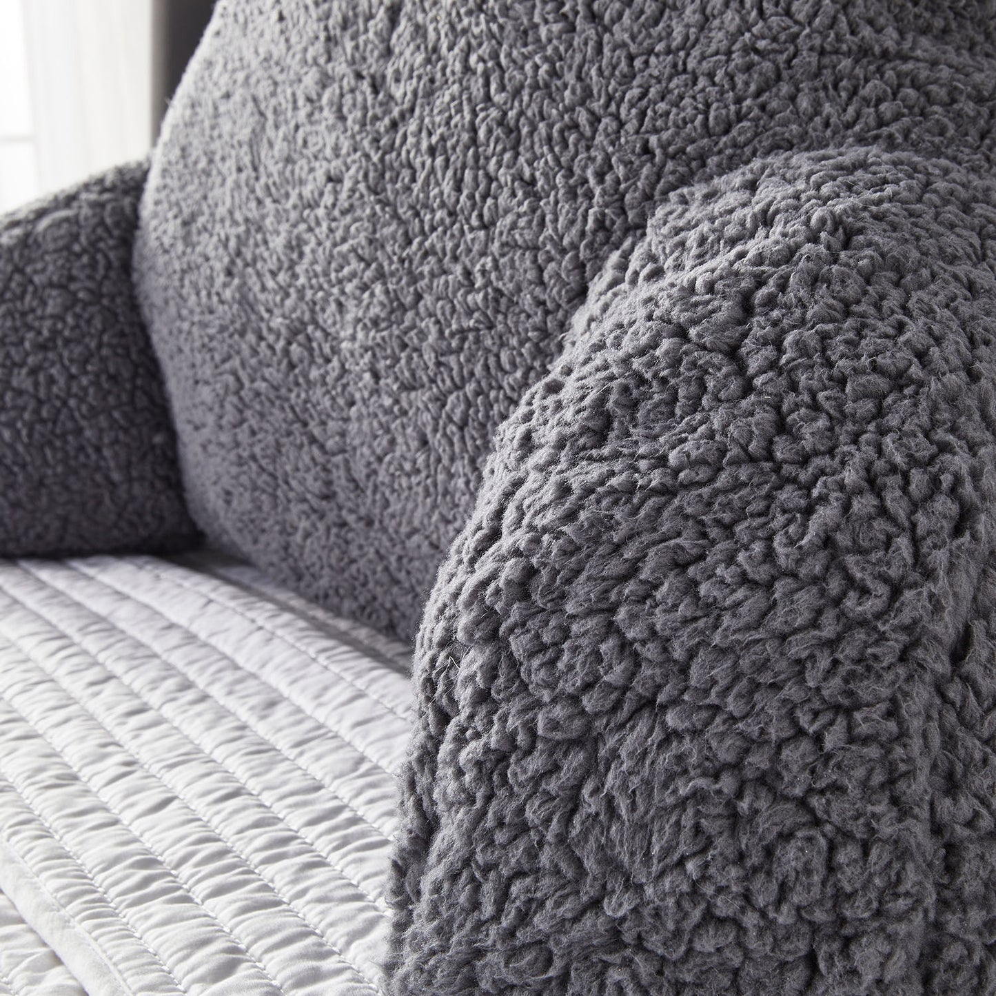 Teddy Fleece Charcoal Cuddle Cushion
