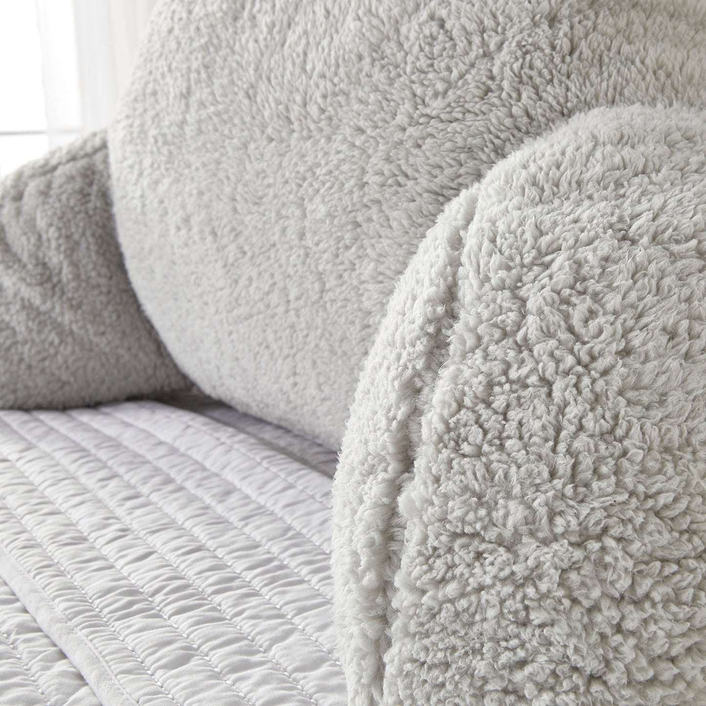 Teddy Fleece Grey Cuddle Cushion