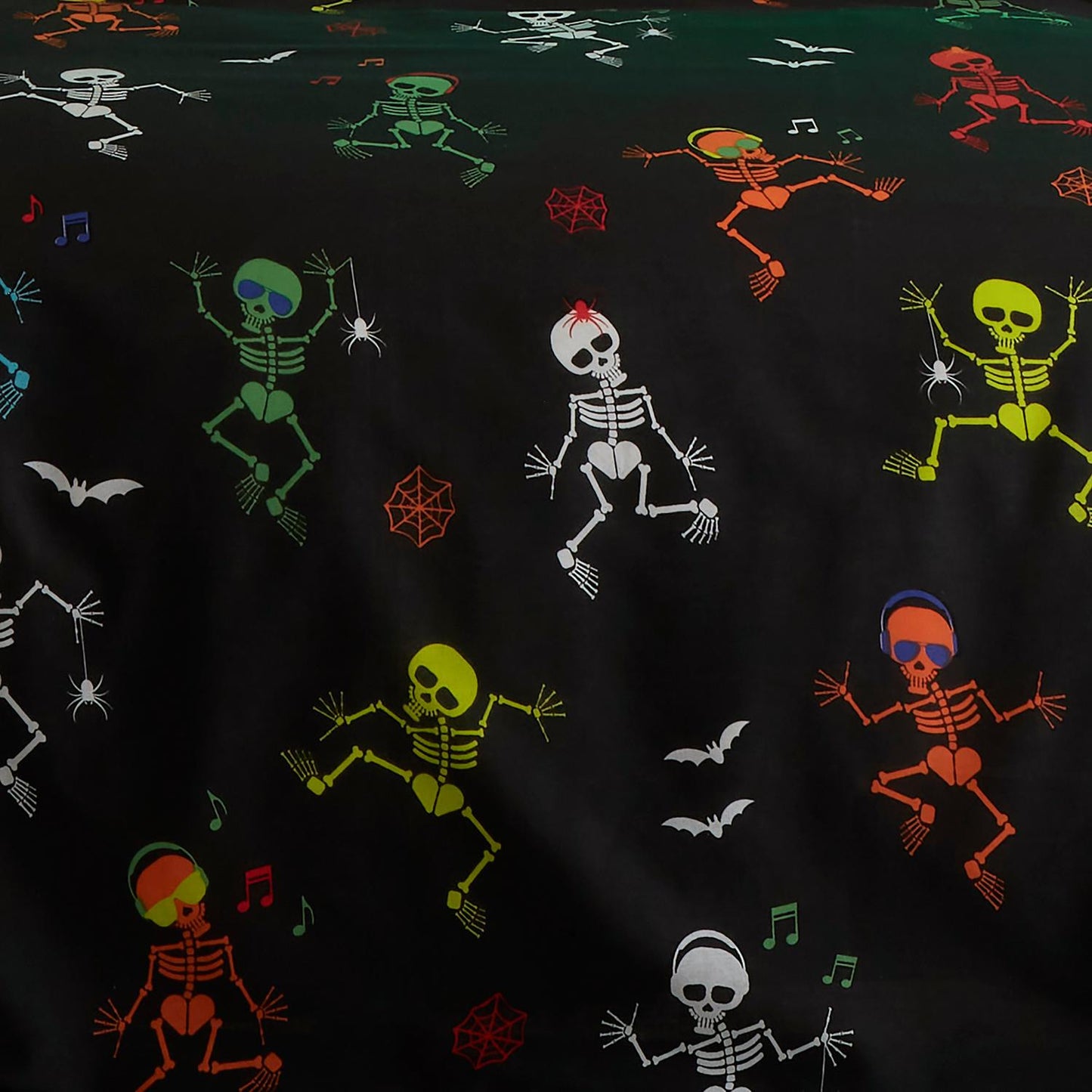 Dancing Skeletons Glow in the Dark Duvet Cover Set