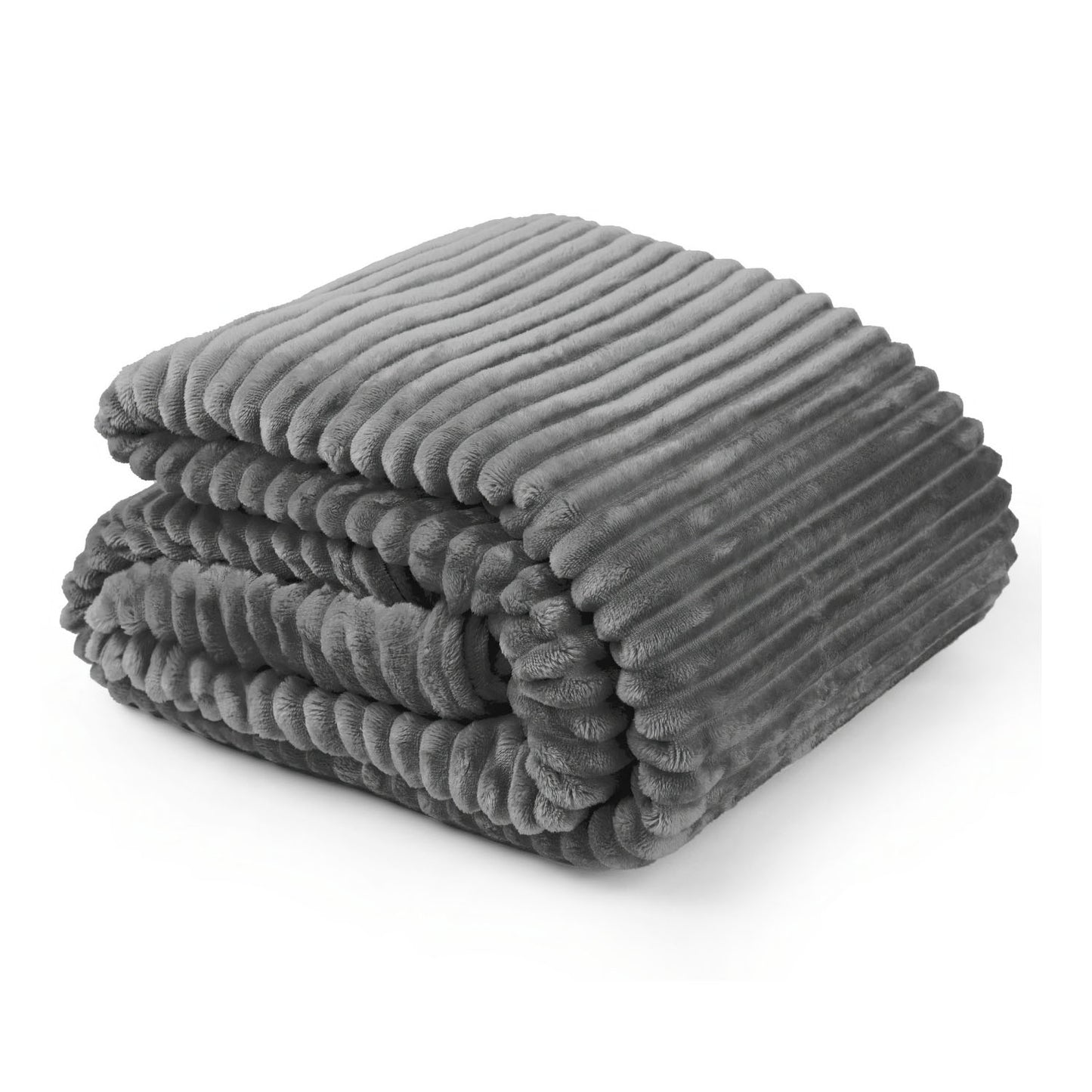 Dakota Charcoal Flannel Soft Fleece Blanket Throw