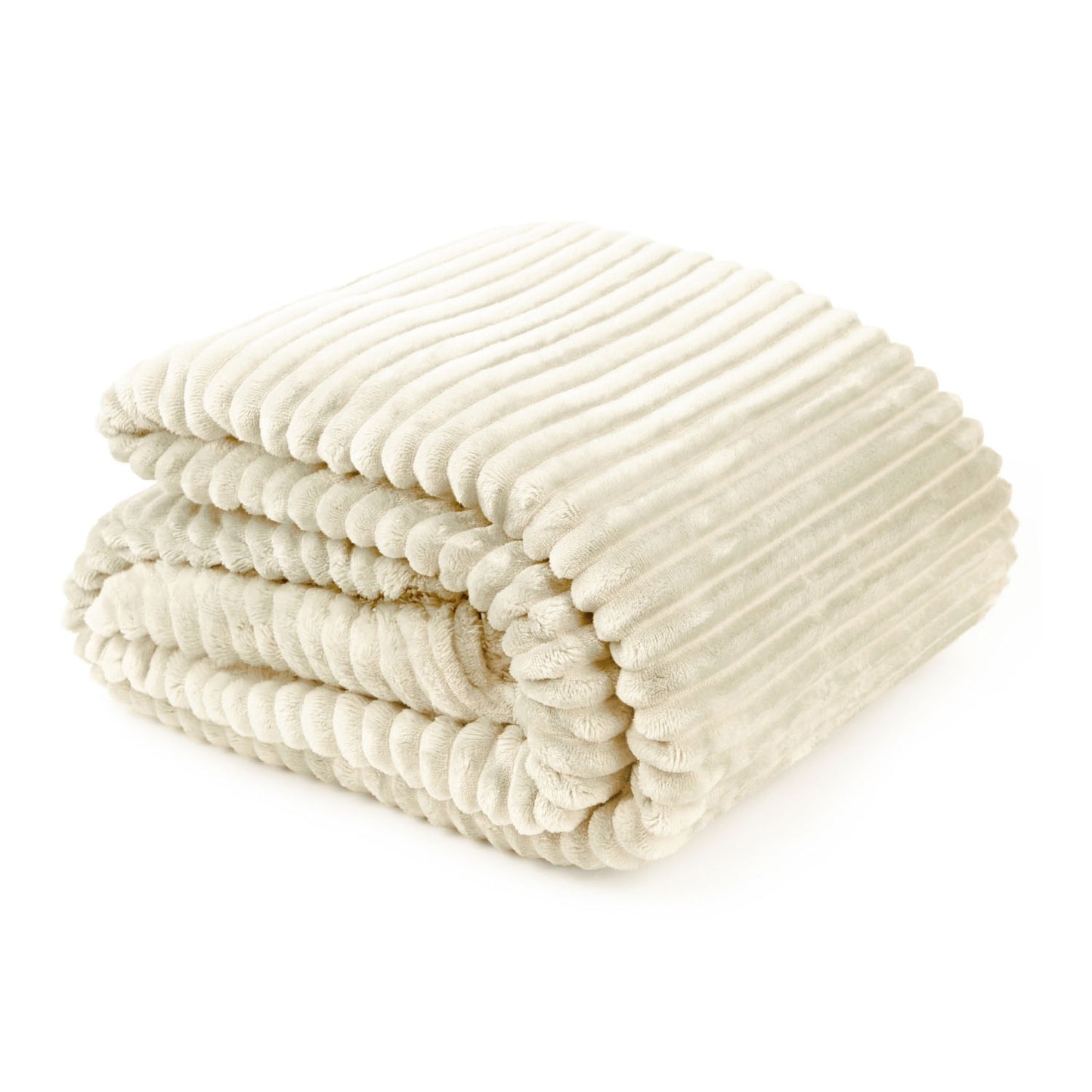 Dakota Cream Flannel Fleece Soft Blanket Throw