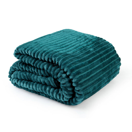 Dakota Emerald Green Flannel Soft Fleece Blanket Throw