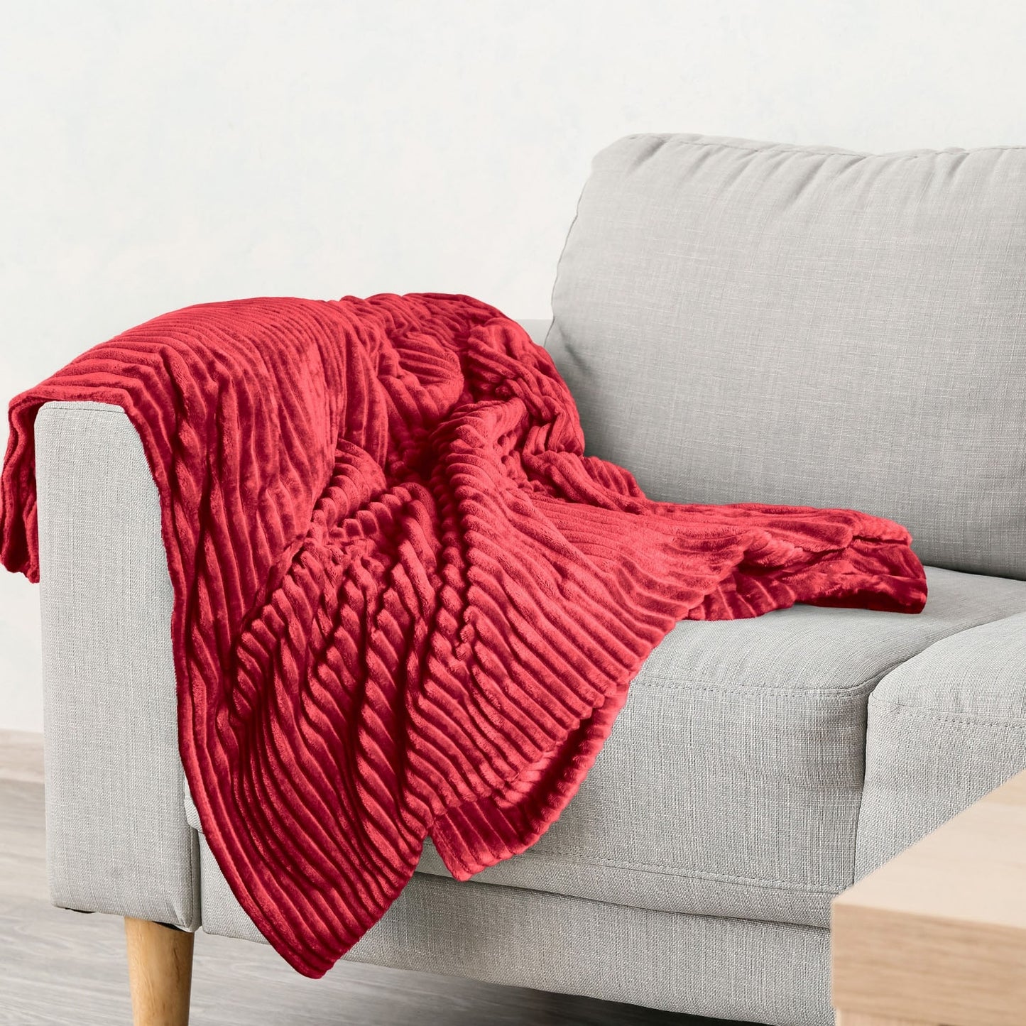 Dakota Red Flannel Fleece Soft Blanket Throw