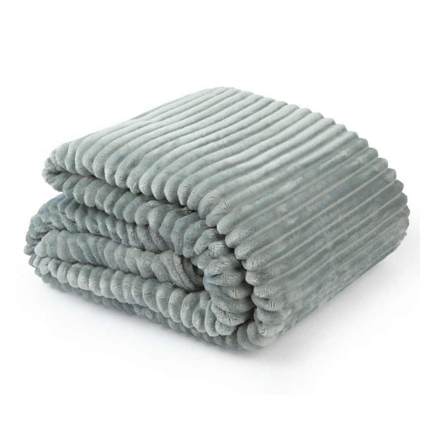 Dakota Silver Flannel Fleece Soft Blanket Throw
