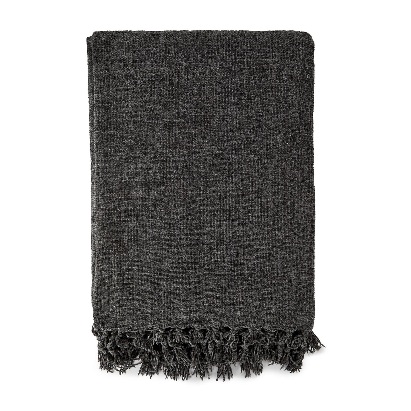 Darcy Charcoal Chenille Throw