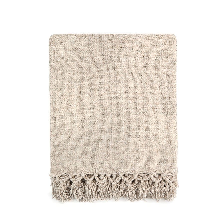 Darcy Dove Grey Chenille Throw