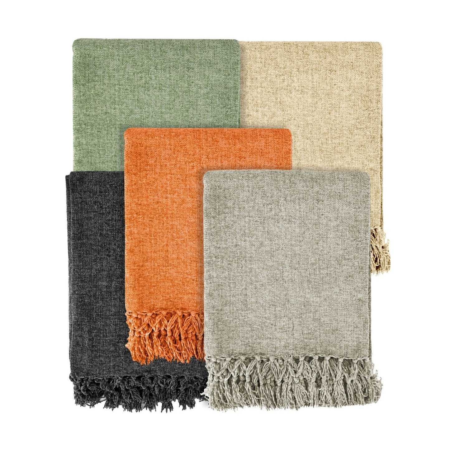 Darcy Charcoal Chenille Throw