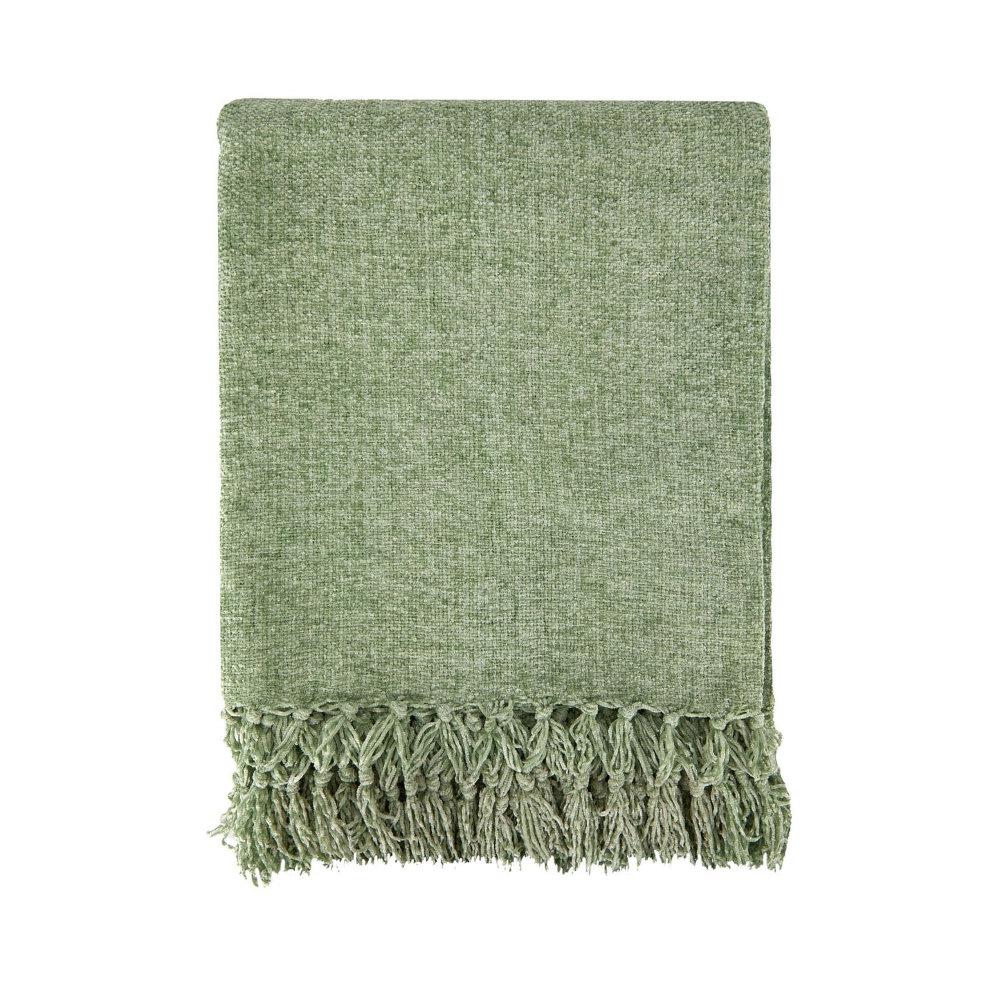 Darcy Meadow Green Chenille Throw