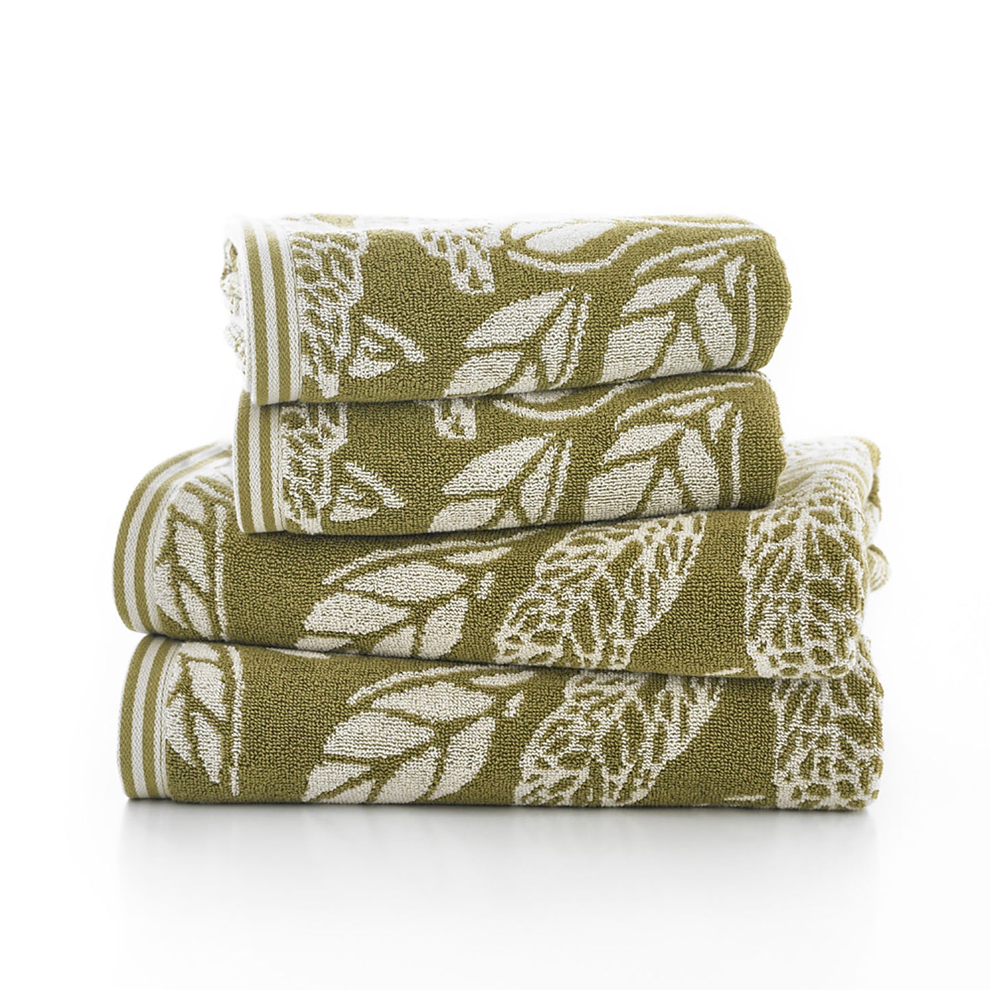 Deyongs Green Mixed Leaves Towels