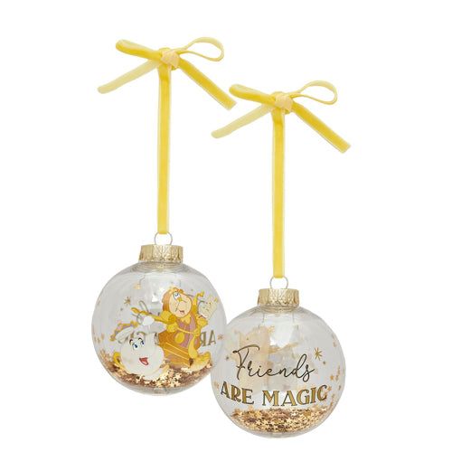 Disney Beauty & The Beast Set of 7 Baubles