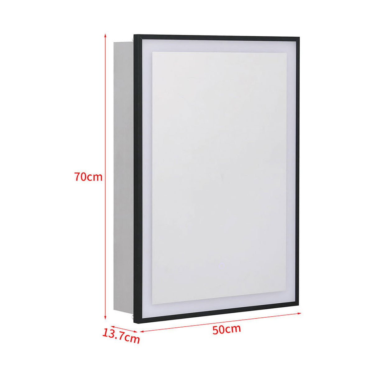 Bathroom LED Single Door Mirror Cabinet