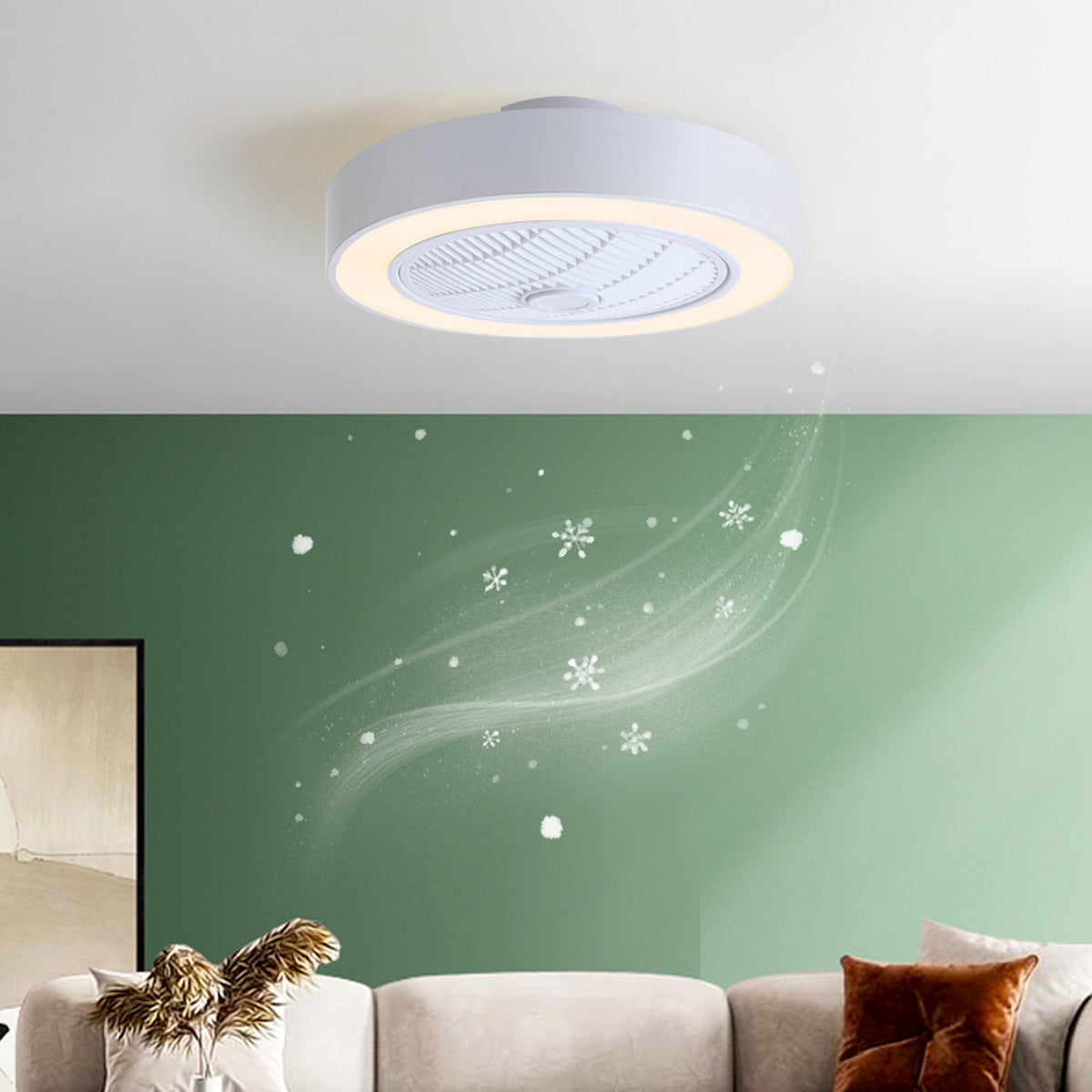 Round Ceiling Fan 3 Colour LED with Remote Control
