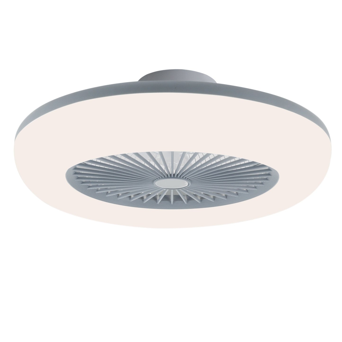 White Adjustable Round Ceiling Fan Light