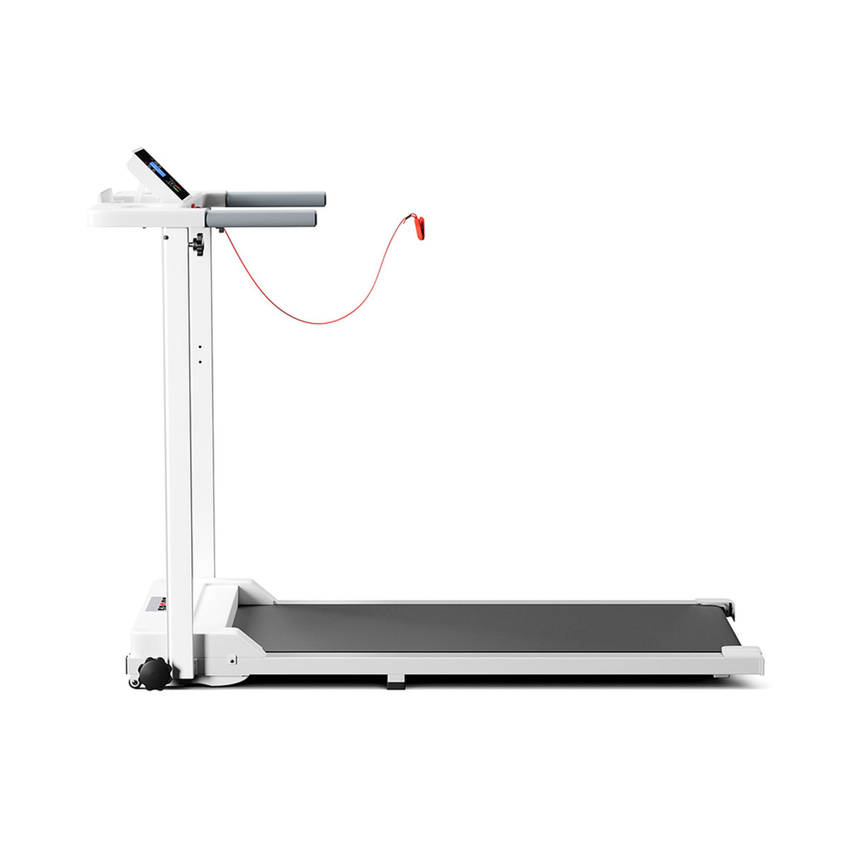 Foldable Indoor White Electric Treadmill
