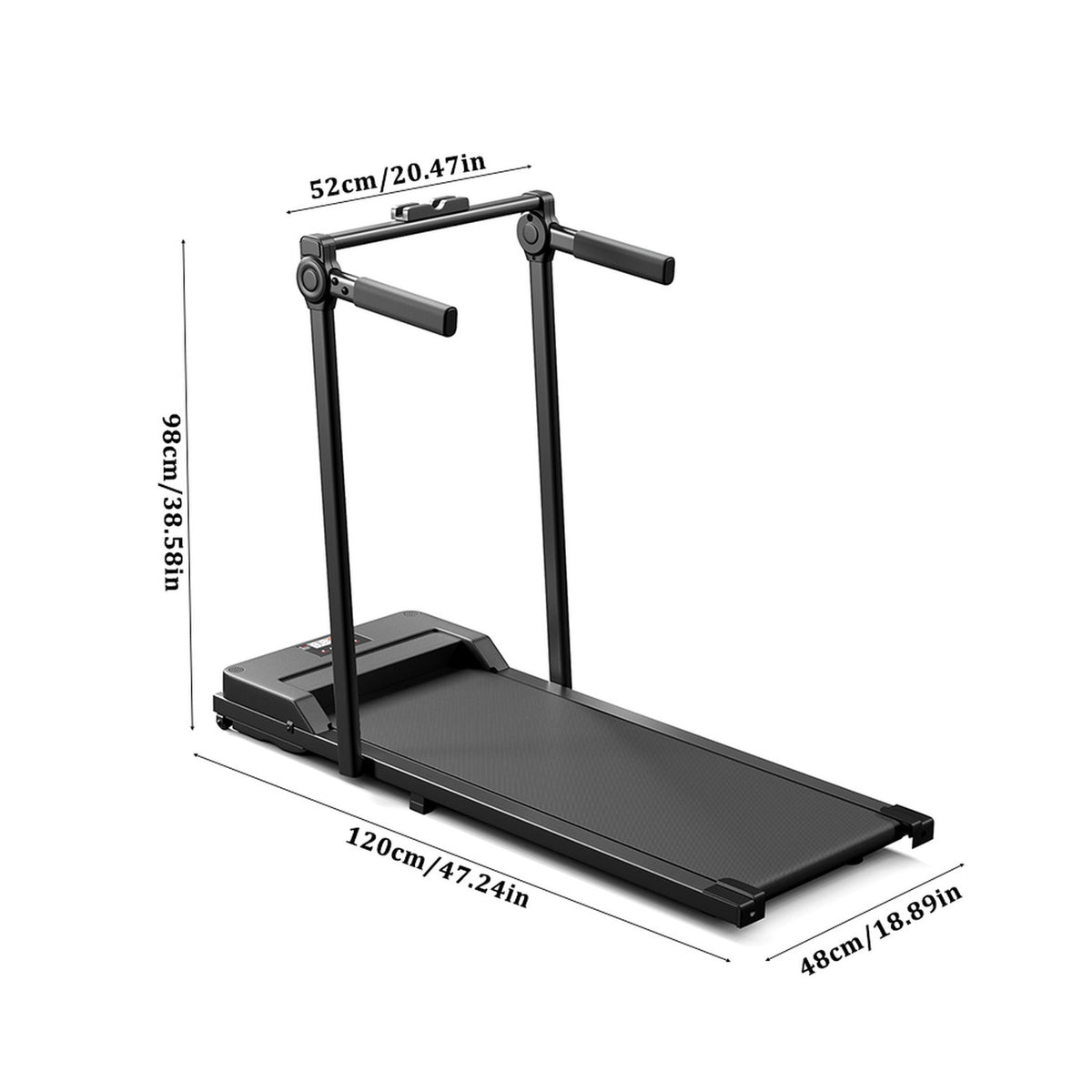 Black Foldable Walking Treadmill 6km/h