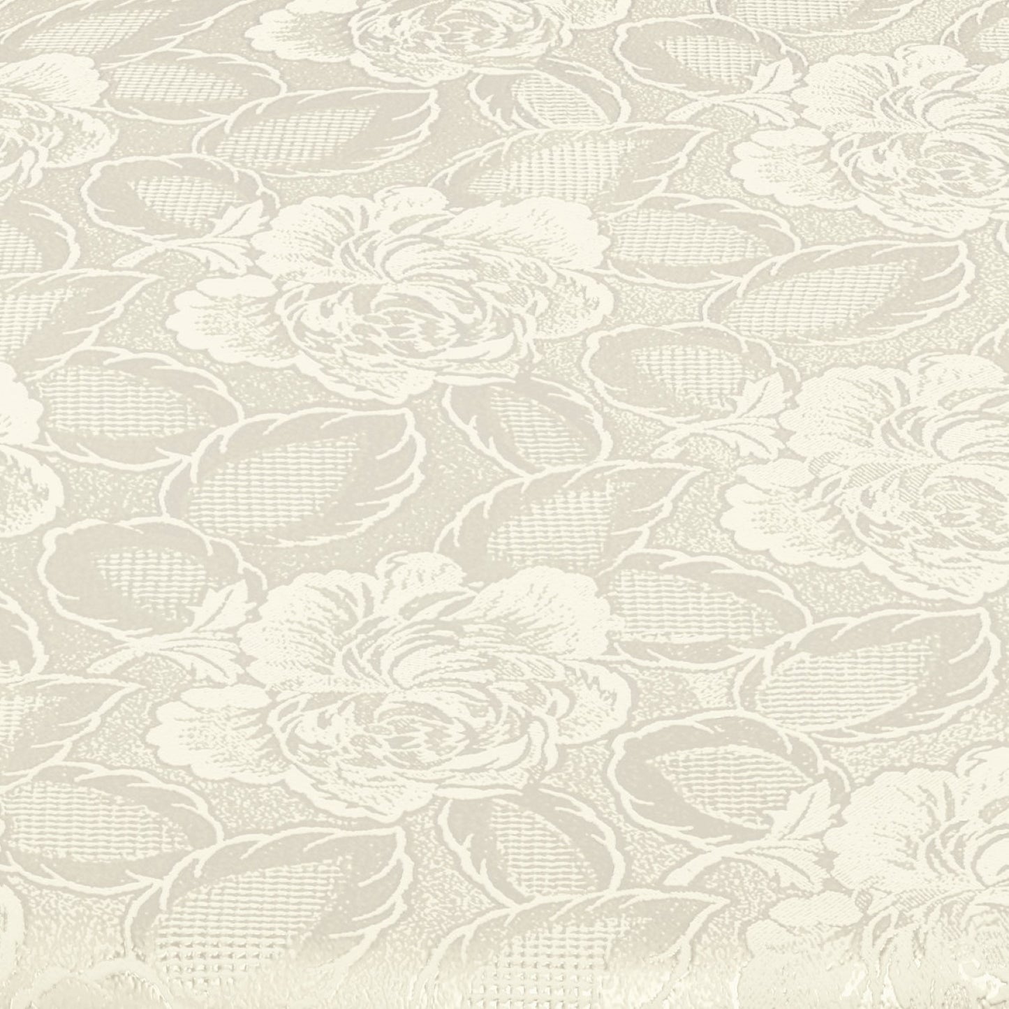 Damask Rose Cream Jacquard Table Cloth