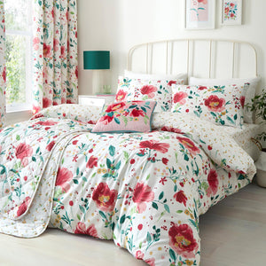 Abstract Poppy Red Reversible Duvet Set